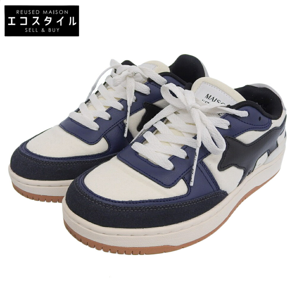 メゾン キツネ スニーカー ローカット ネイビー キャンバス 楽天市場】【新品】 メゾン キツネ MAISON KITSUNE スニーカー