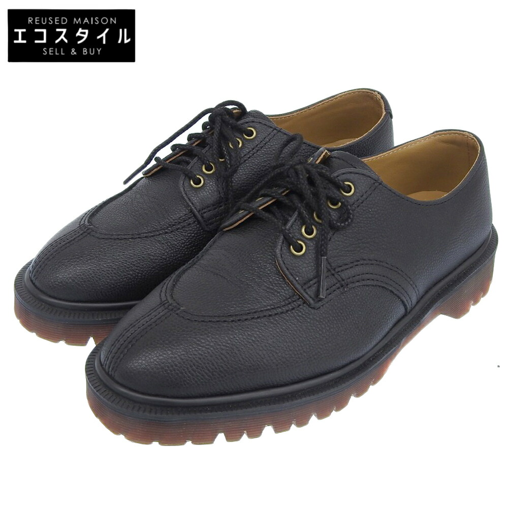 【美中古】Dr. Martens fragment design us9 Dr. Martens x Fragment Hollingborn Derby Black Leather Shoes