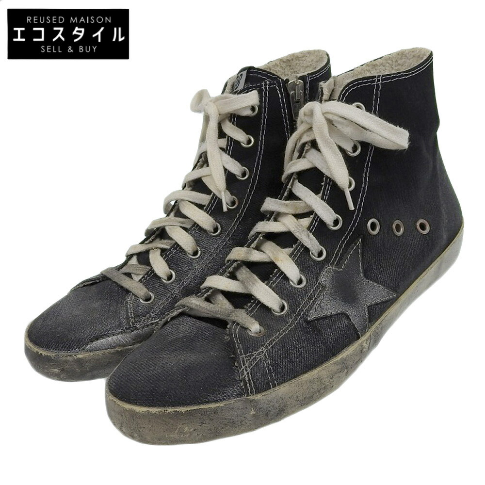 ★ダメージ加工★【22.5〜23cm】ゴールデングース サイドジップ フランシー Golden Goose ゴールデングース フランシー FRANCY ハイカット