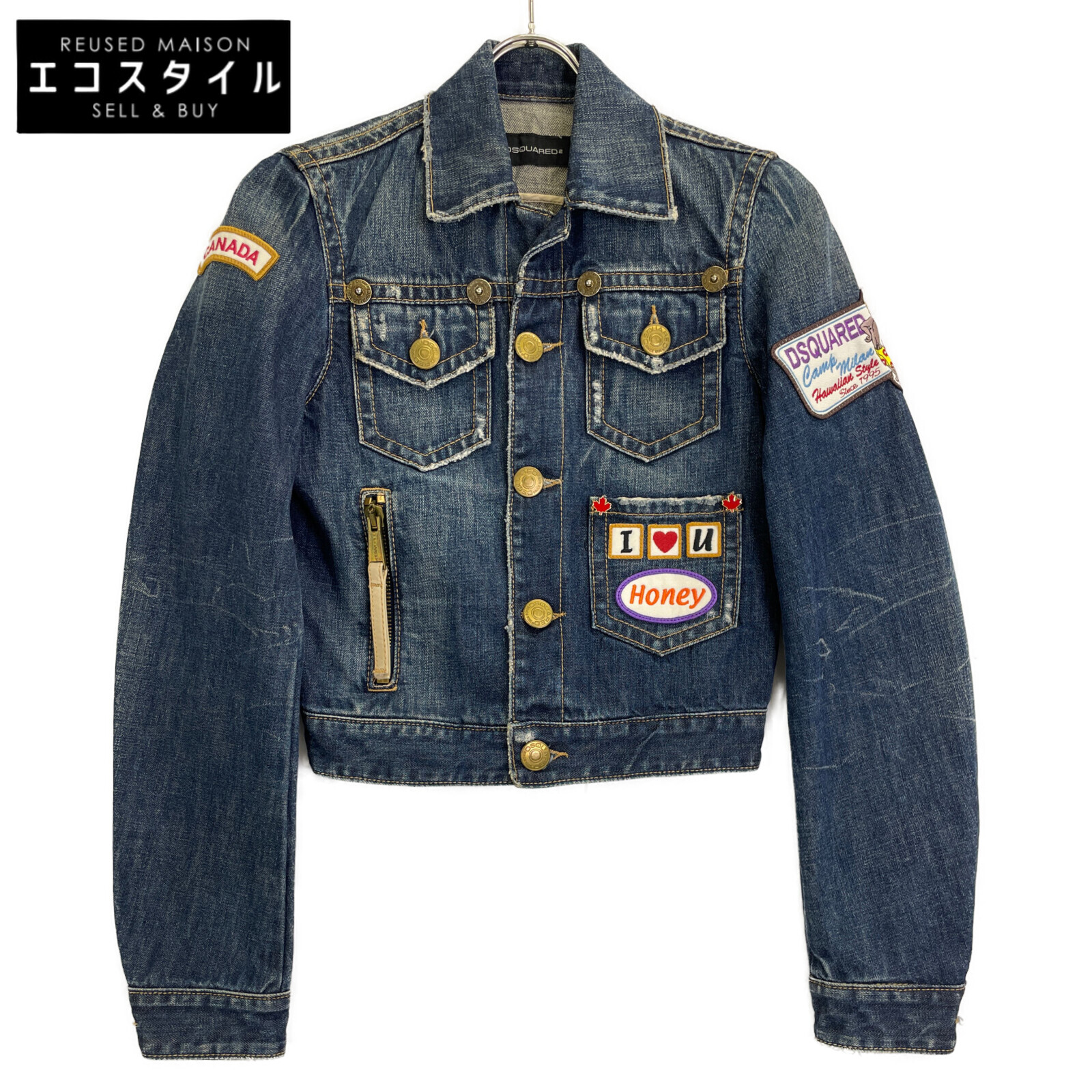 レディース☆DSQUARED2　デニムジャケット　イタリー製　ワッペン人気40M 楽天市場】ディースクエアード DSQUARED2 レディース アウター