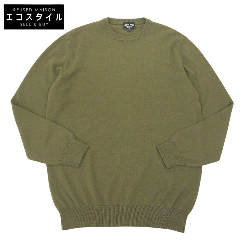 ジョルジオアルマーニ カシミア 半袖 ニット 50 M相当 アイボリー シンプル 楽天市場】【中古】ジョルジオアルマーニ GIORGIO ARMANI