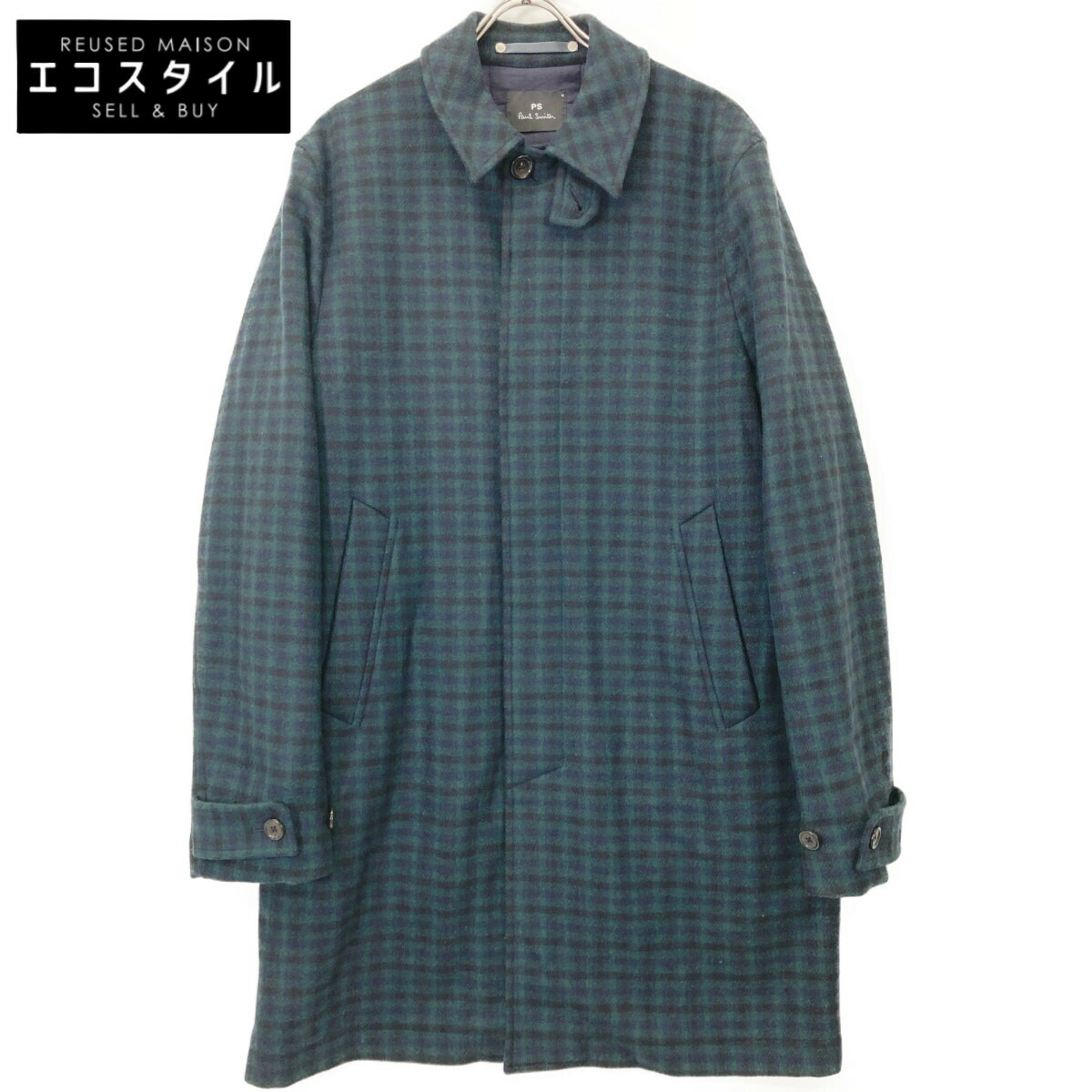 【美品】ポールスミス　ショールカラー　ウールコート　ジップアップ　黒　M 楽天市場】Mr.smithミスタースミス コットン ジップアップ