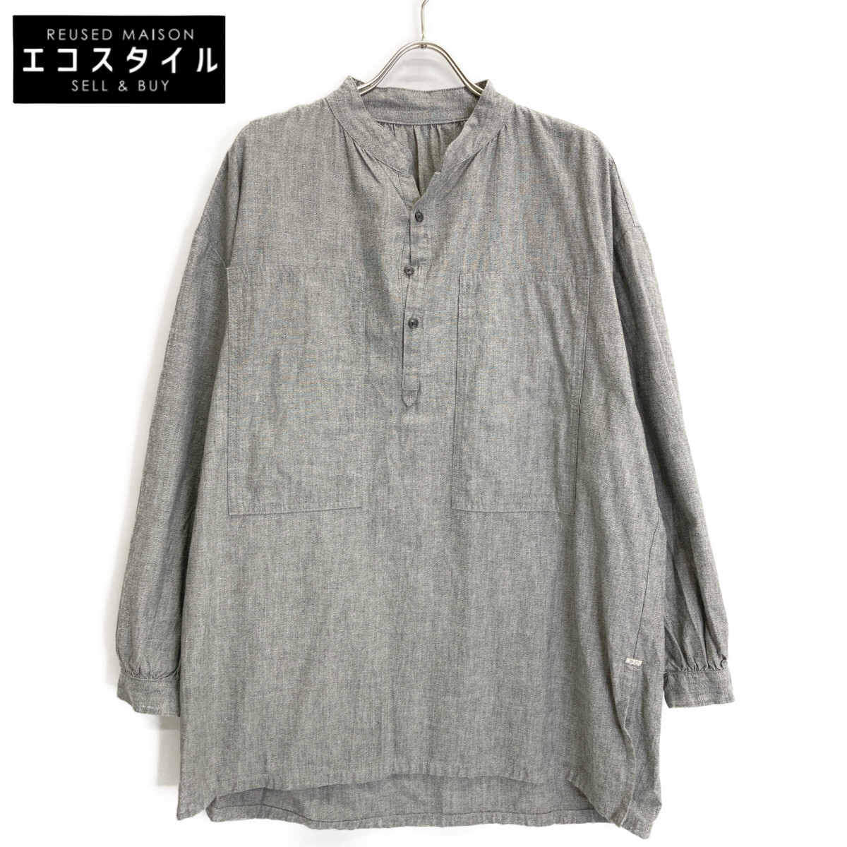 トップス PORTER CLASSIC 21SS BRESSON LONG SMOCK BRESSON” LINEN LONG SMOCK SHIRT WATCH CHAIN ITEM LIMITED