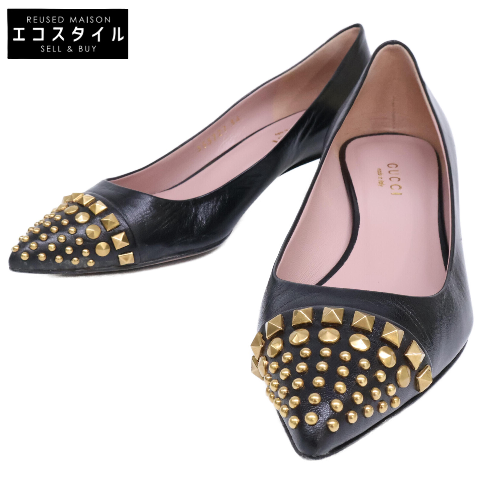 GUCCI パンプス GUCCI グッチ 283876 エスパドリーユ オープントゥ パンプス 花