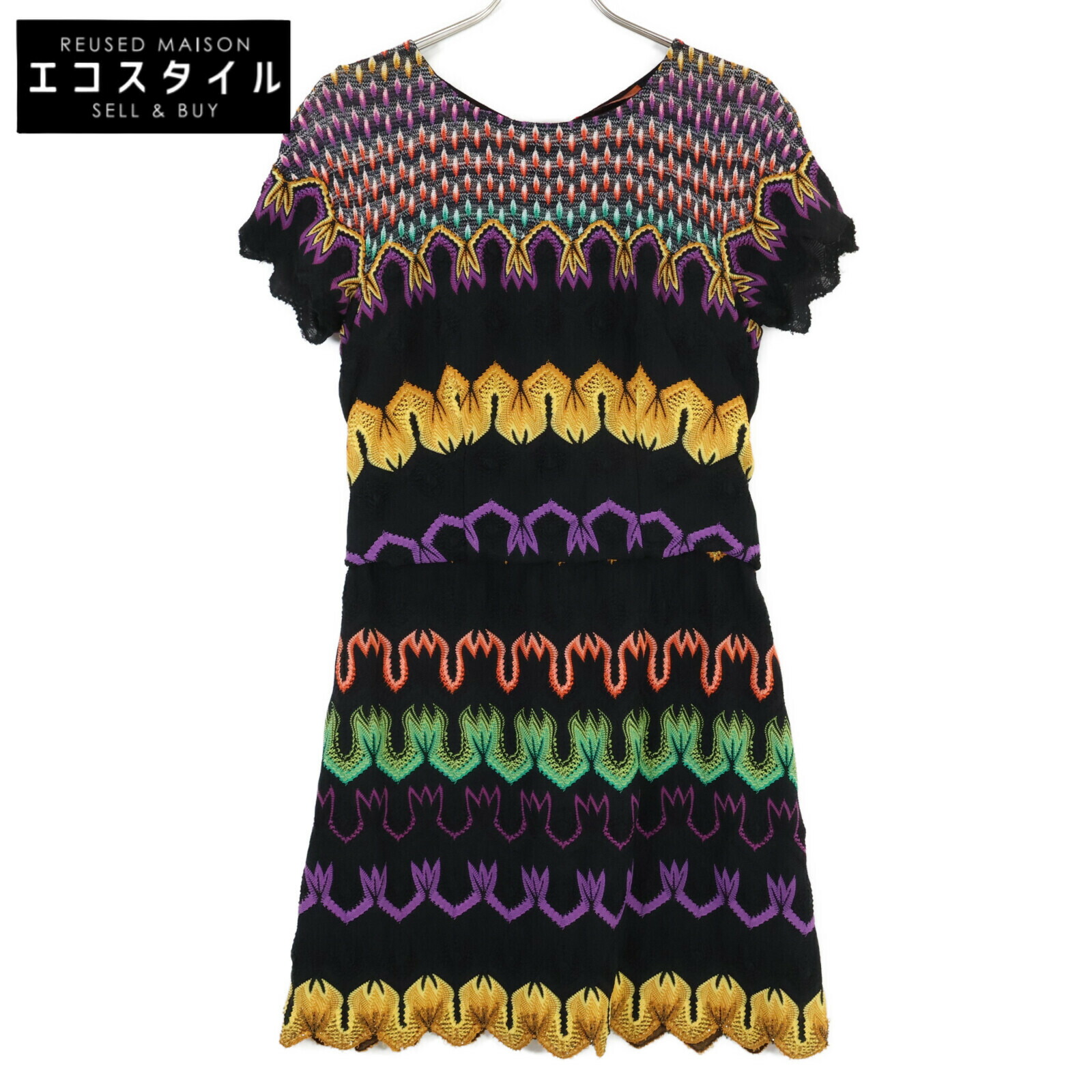 MISSONI ミッソーニ　ロングワンピース　ニットワンピース　総柄　S 1240001071835_2.jpg