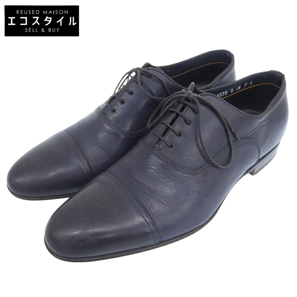 santoni ビジネスシューズ　6 1/2 ダークブラウン シューキーパー付き サントーニ Santoni ダークブラウン レザー ビジネスシューズ