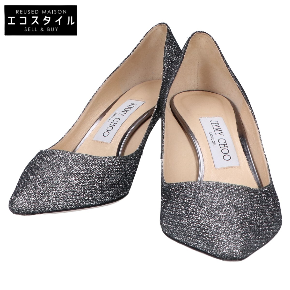 ジミーチュウ フラットシューズ 36 グリッター ラメ パンプス JIMMY CHOO - JIMMY CHOO【ジミーチュウ】ラメ☆グリッター