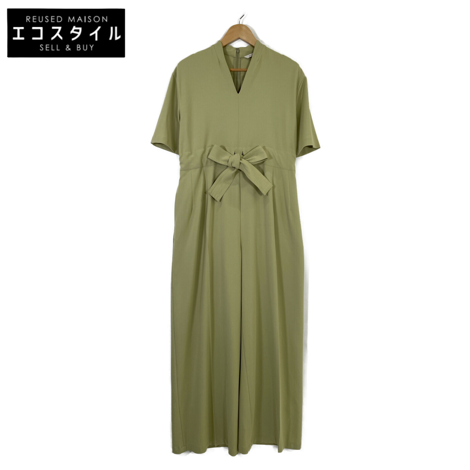 CLANE クラネ 23AW STAND COLLAR LOOSE ALL IN ONE オーバーオール オールインワン 0 ミント レディース 【中古】