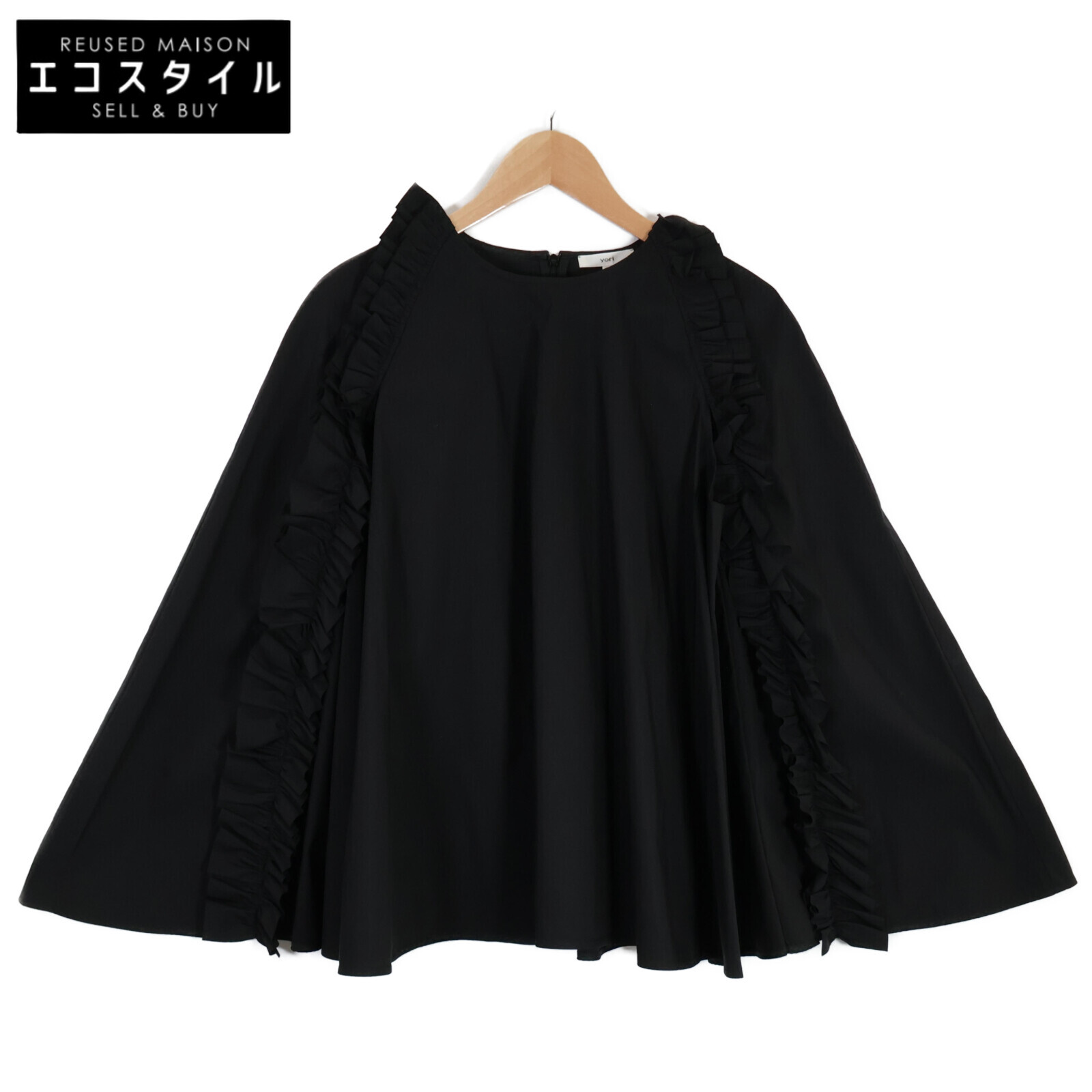 ｙｏｒｉ/ヨリ　リボンパフスリーブブラウス　ブラック　F　'21年AW　中古A1美品 2025年最新】yori ブラウス リボンの人気アイテム - メルカリ