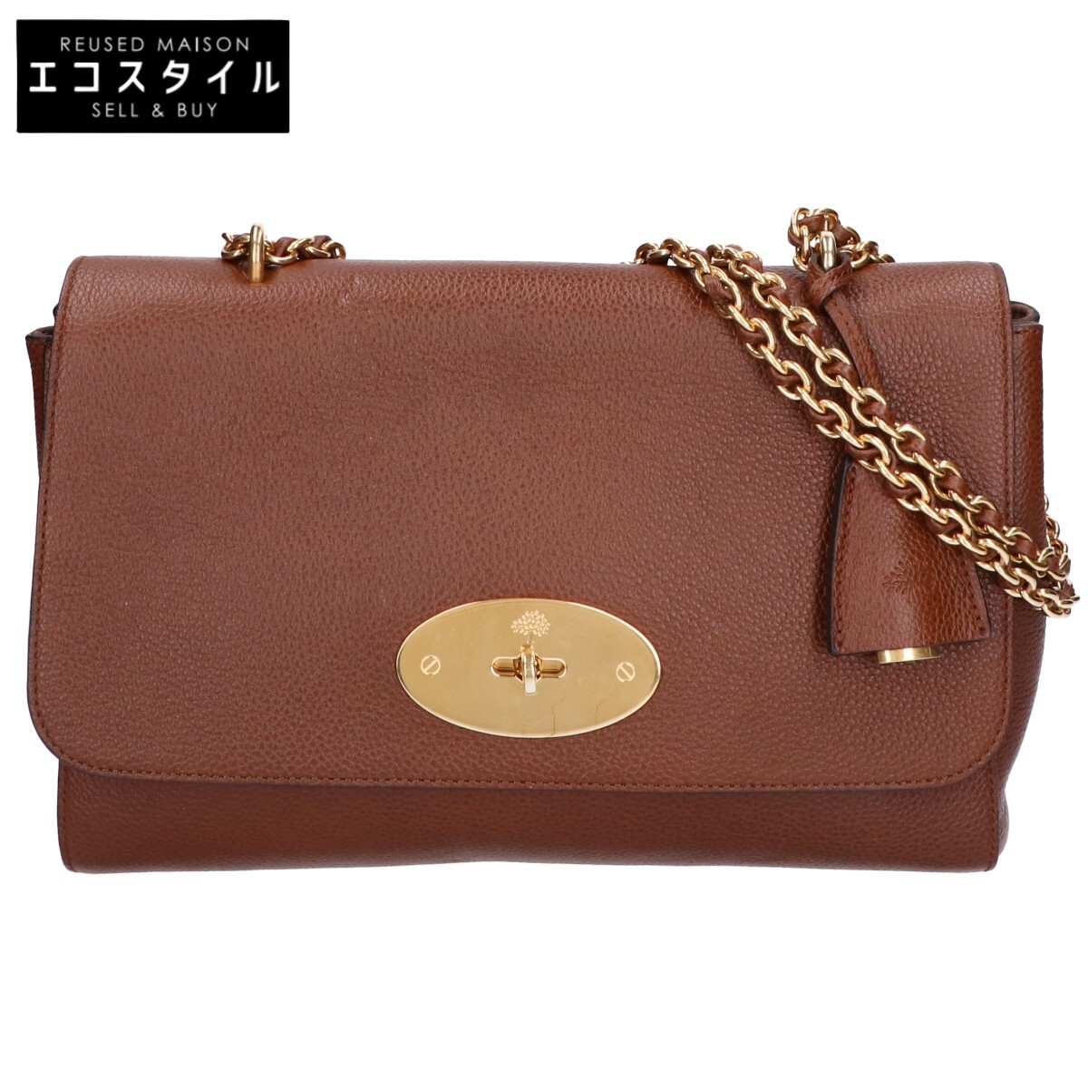 Mulberry メープル　ブラウンレザーバッグ　美品 MULBERRY(マルベリー) レザーキルティングバッグ ブラウン