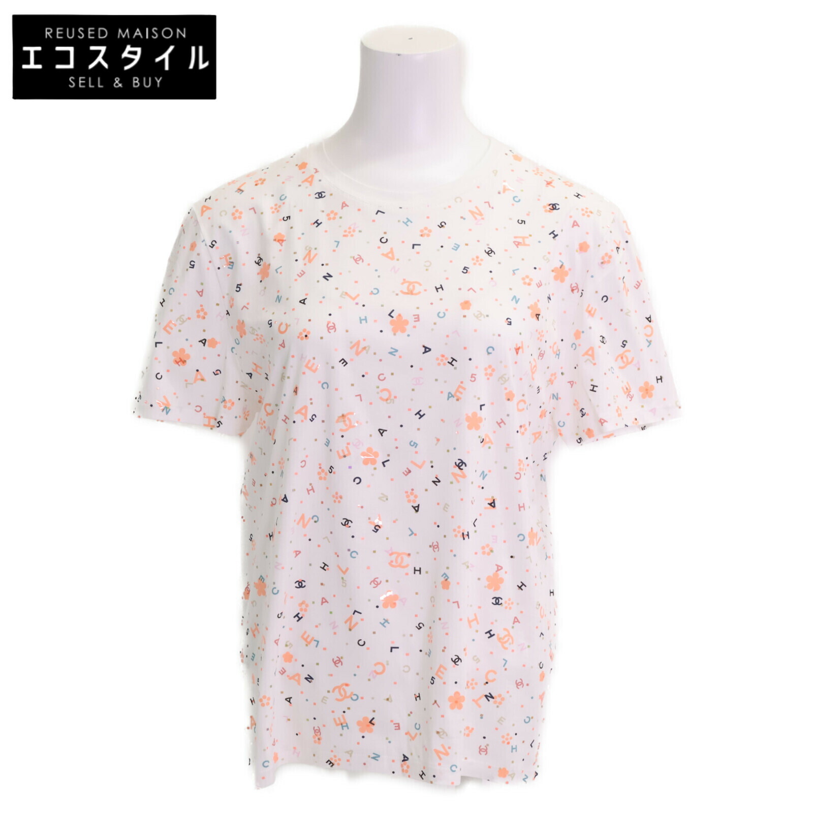 CHANEL　ガブリエルシャネル　Tシャツ シャネル コットン Tシャツ 42 レディース ホワイト