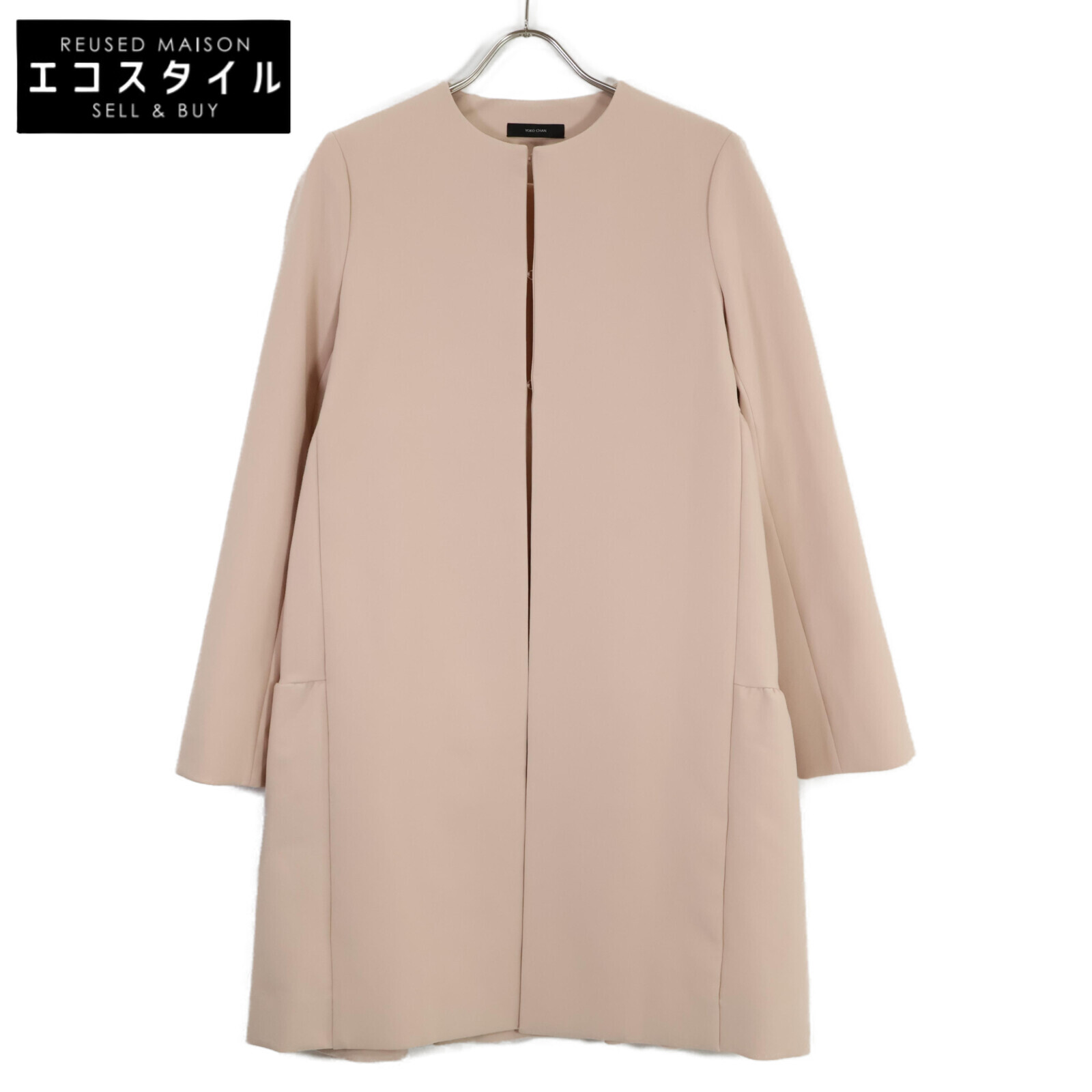 YOKOCHAN バックパールコート　ベージュ　フリーサイズ YOKOCHAN バックパールコート ベージュ フリーサイズ - メルカリ