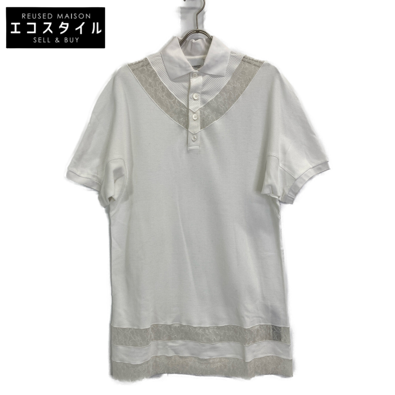 BURBERRY バーバリー 【美品/国内置き目】8066318 スピード競技うつり変わり スポーツシャツ/ トップス IT：36 白いこと レディース 【中古】
