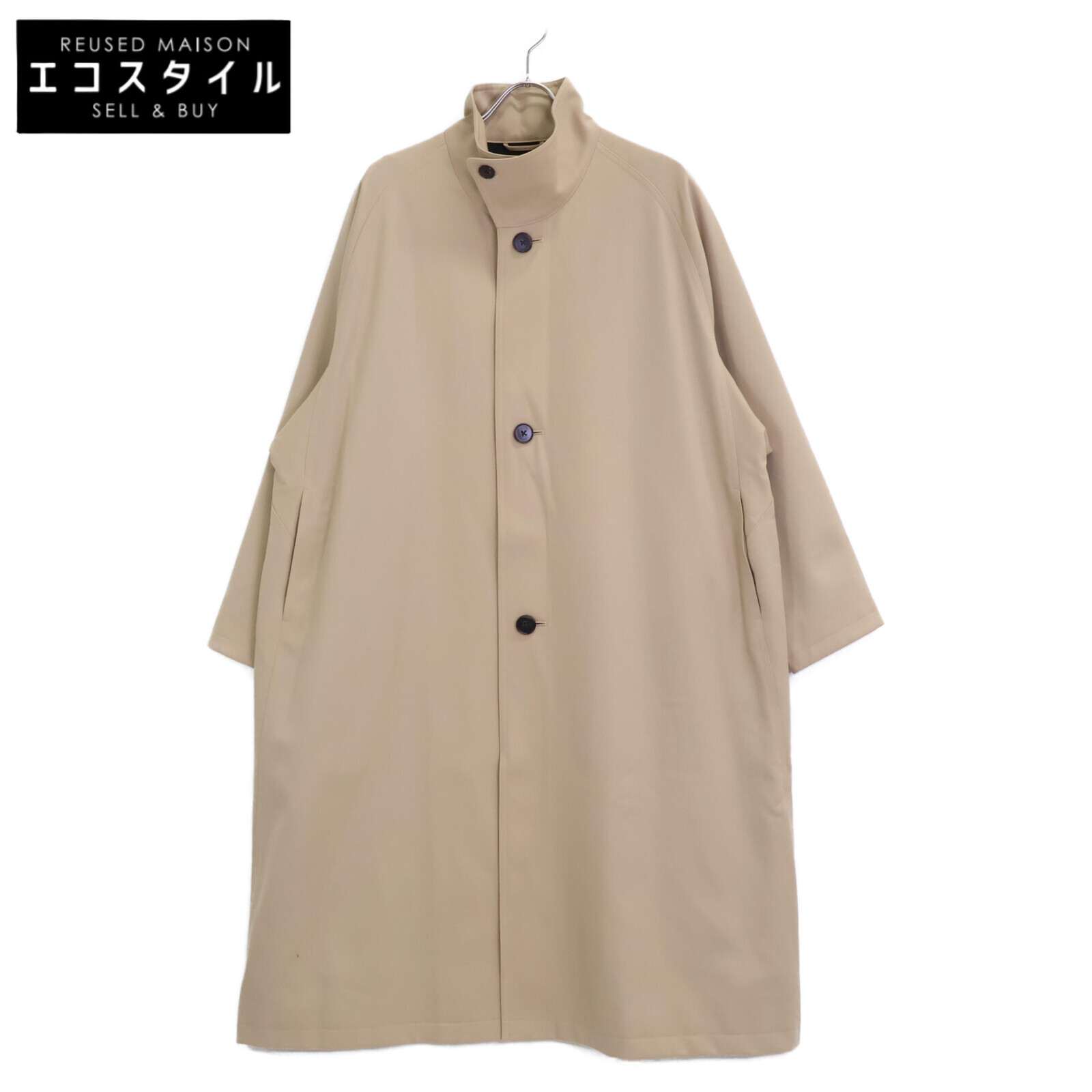 楽天市場】[P10倍]CABaN : ウールギャバジン スタンドカラーコート