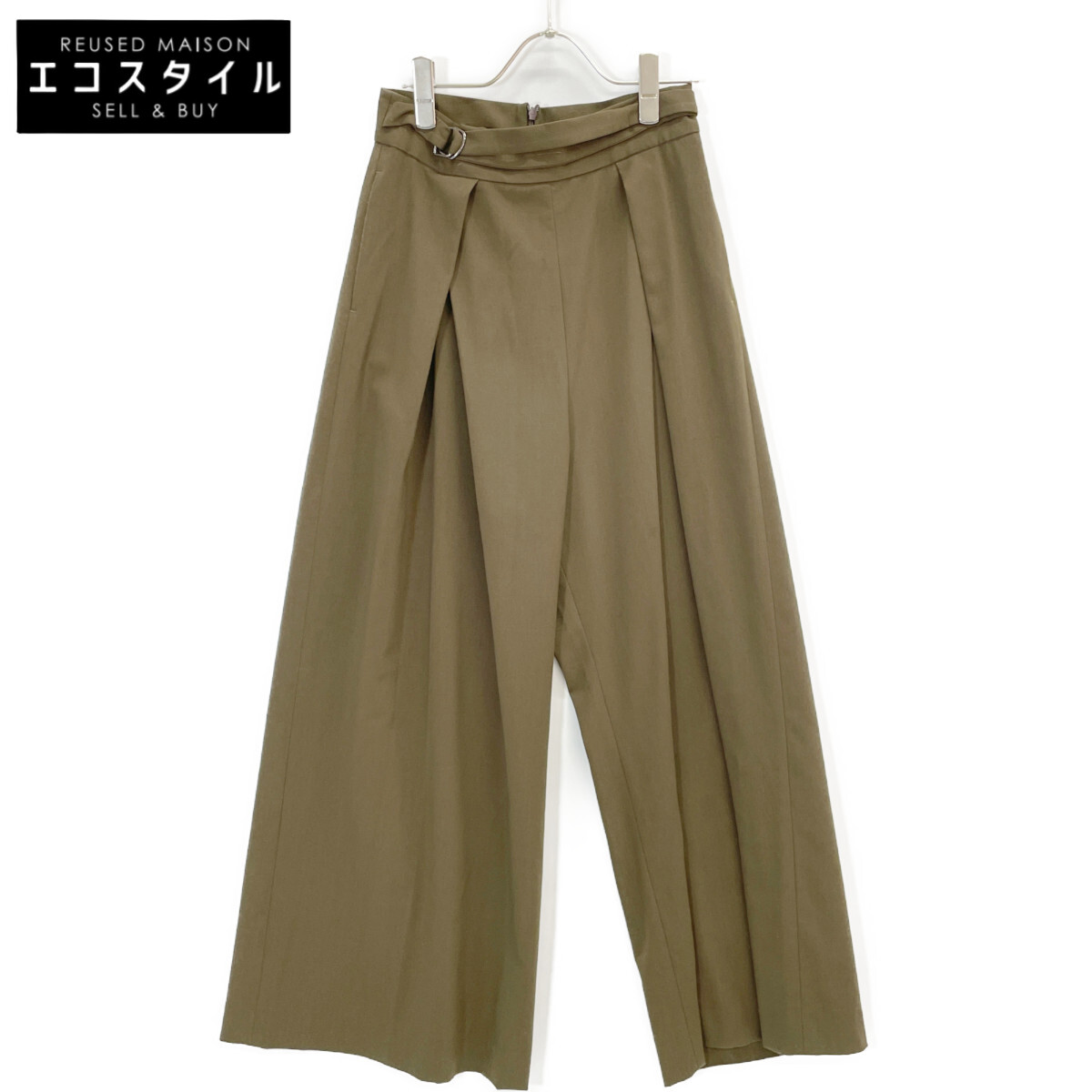 RIM.ARK リムアーク 23AW カーキ 460GAL31-0800 Tuck volume PT ボトムス 36 カーキ レディース 【中古】