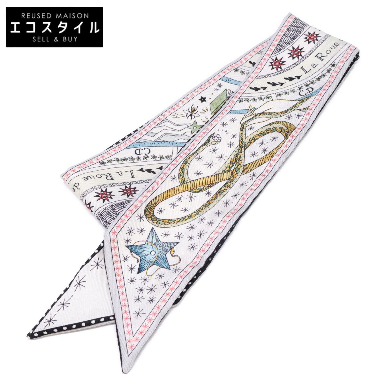 ミッツァスカーフ Christian Dior タロット柄 正規品 Dior - ディオール Dior ミッツァ タロット 76MTA106I640_C015