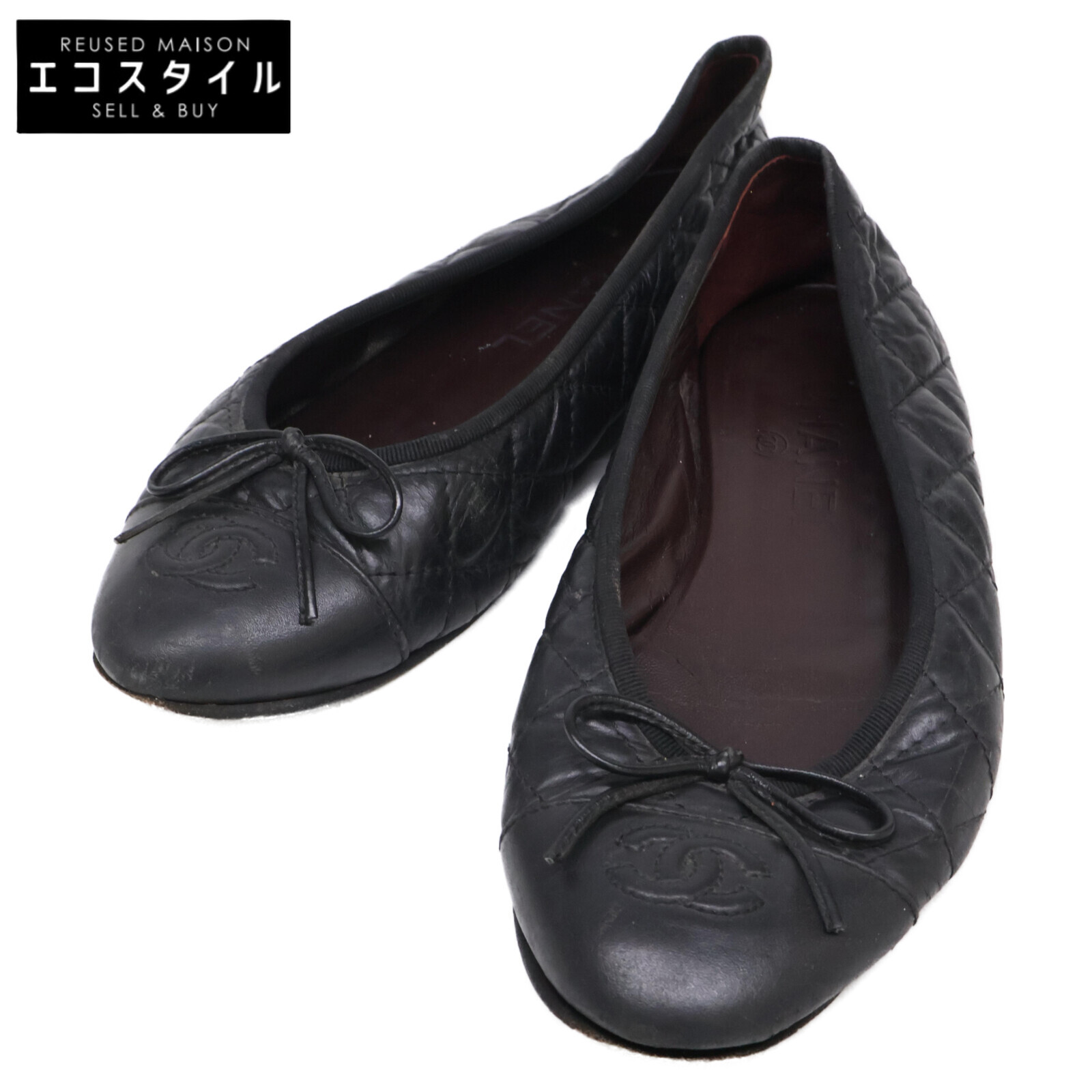 楽天市場】CHANEL シャネル G29019 カメリア フラットシューズ