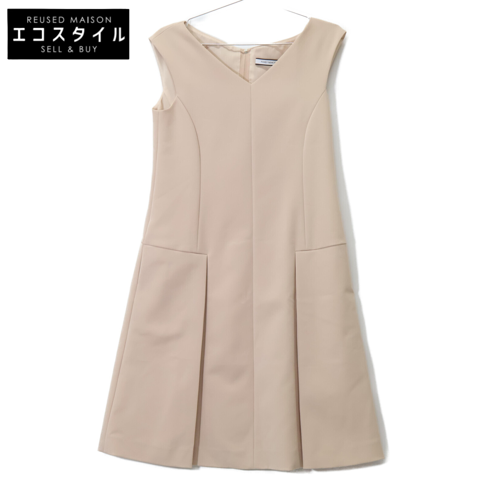 お値下げ！フォクシーニューヨーク　ストレッチワンピース FOXEY NEW YORK 美品 フォクシーニューヨーク ストレッチ パッチ