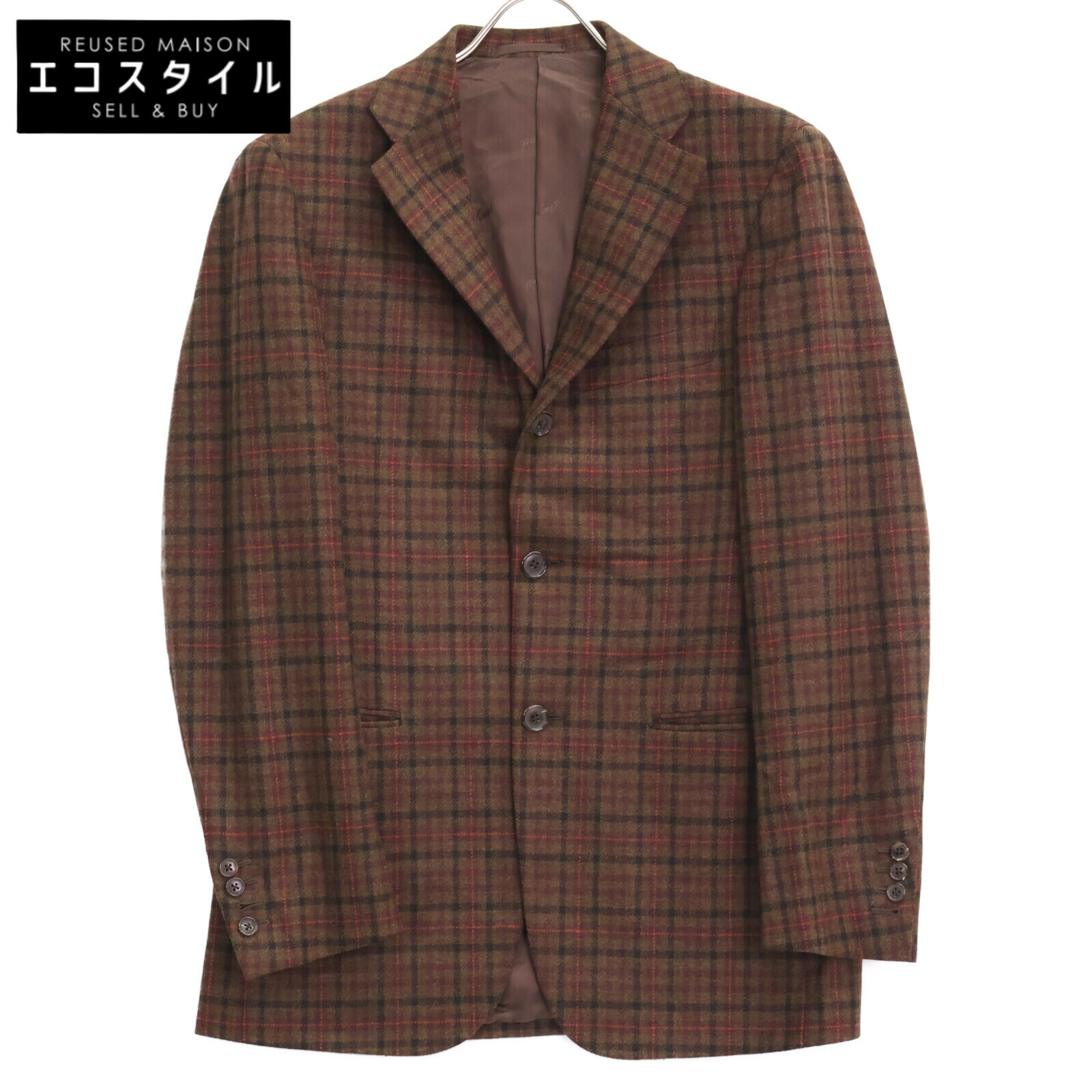 カシミヤ100％ Belvest ベルベスト ジャケット50 ブラウン美品 00024650-4.jpg