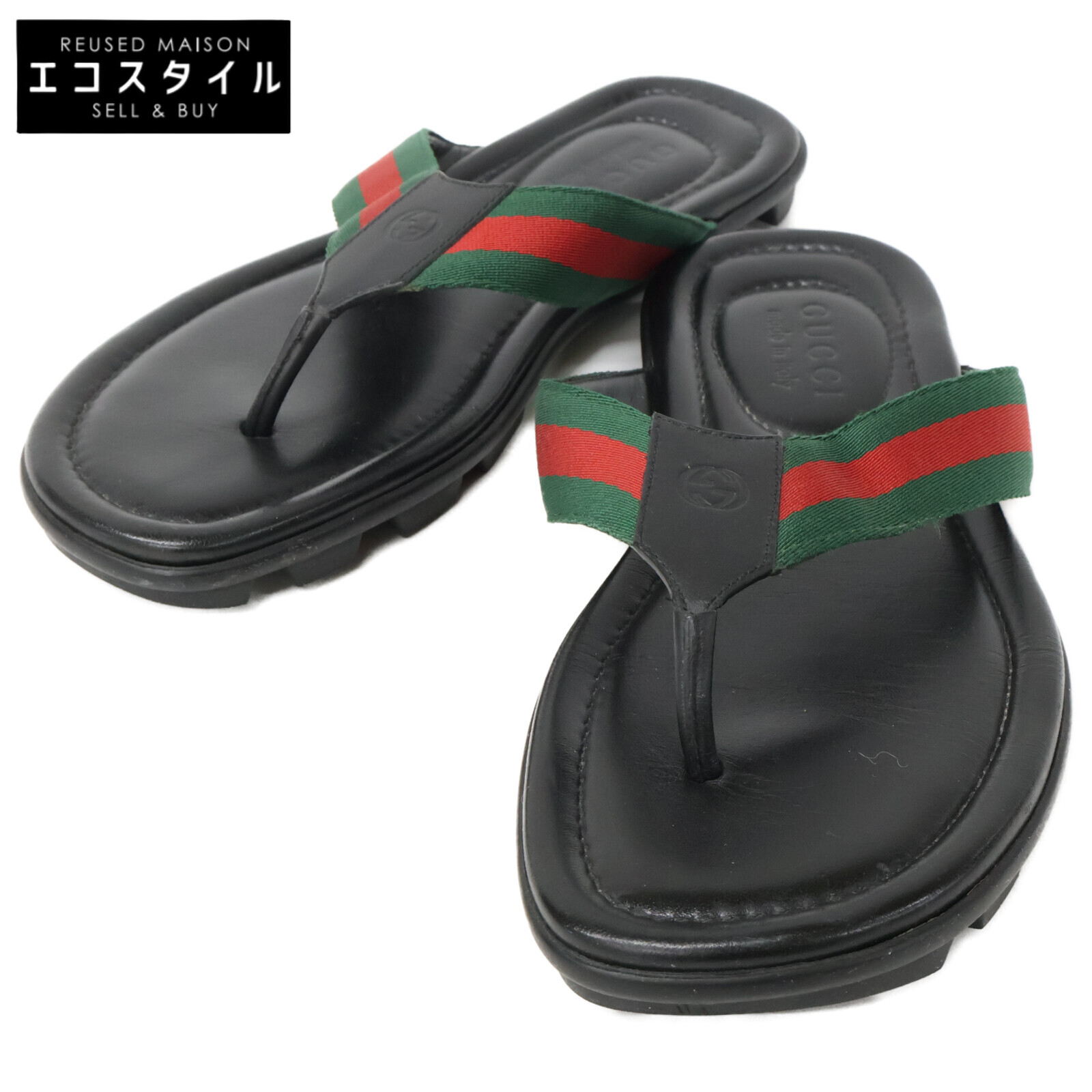 美品グッチサンダル35 楽天市場】GUCCI グッチ 353765 グッチ シマ レザー トング