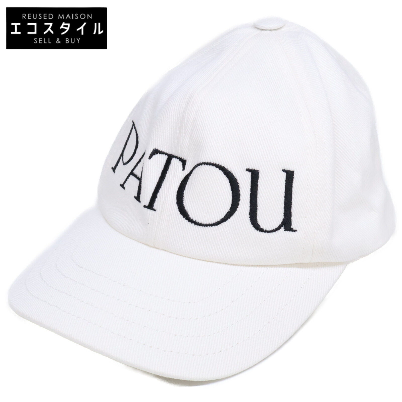 【新品大人気】PATOU ロゴ入りキャップ　S ブラック 楽天市場】【中古】美品 PATOU パトゥ ロゴ刺繍 キャップ S