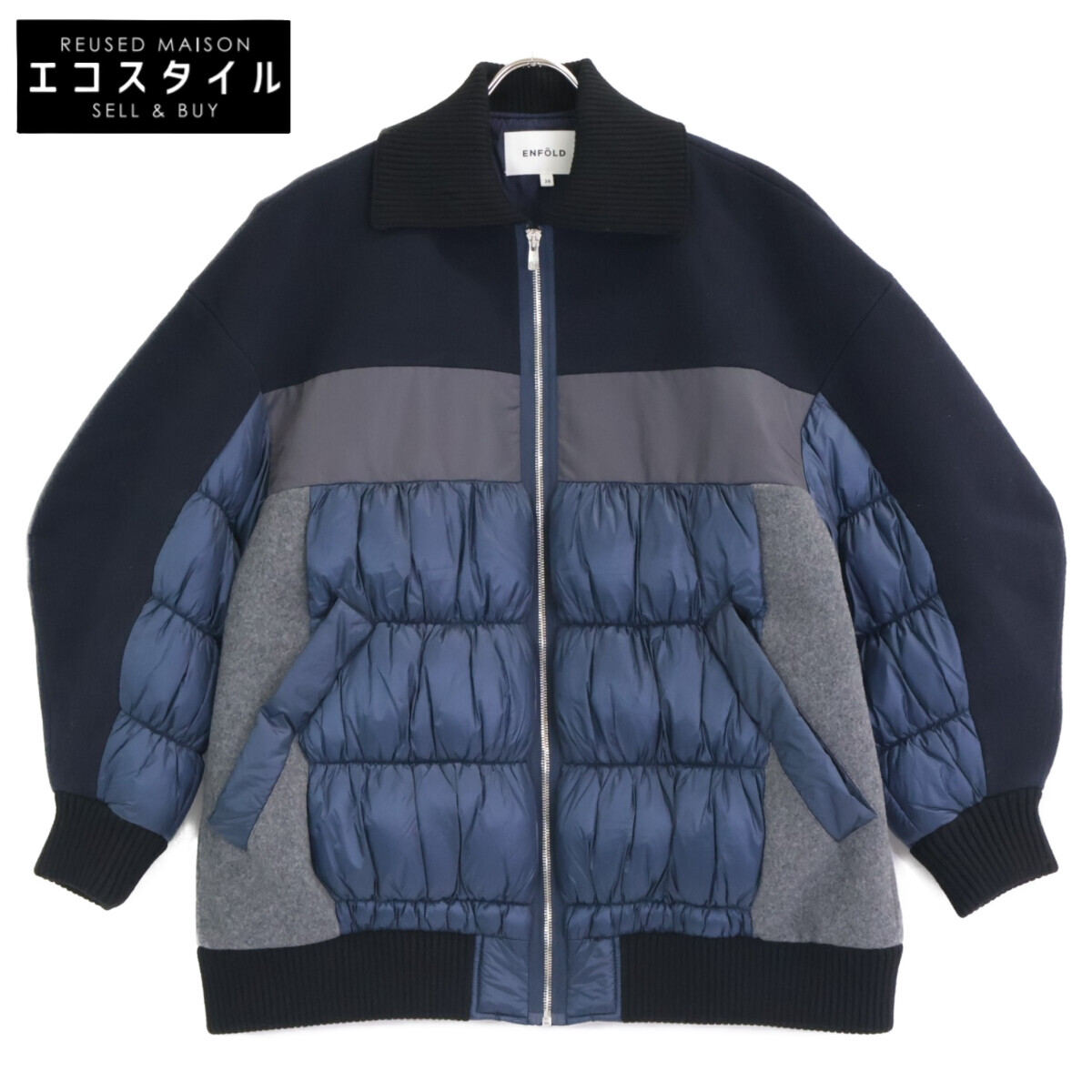 ENFOLD タフタ ギャザー ボリューム ブルゾン　ブラック ENFOLD - 【美品】 ENFOLD / エンフォルド | 2020 | タフタ