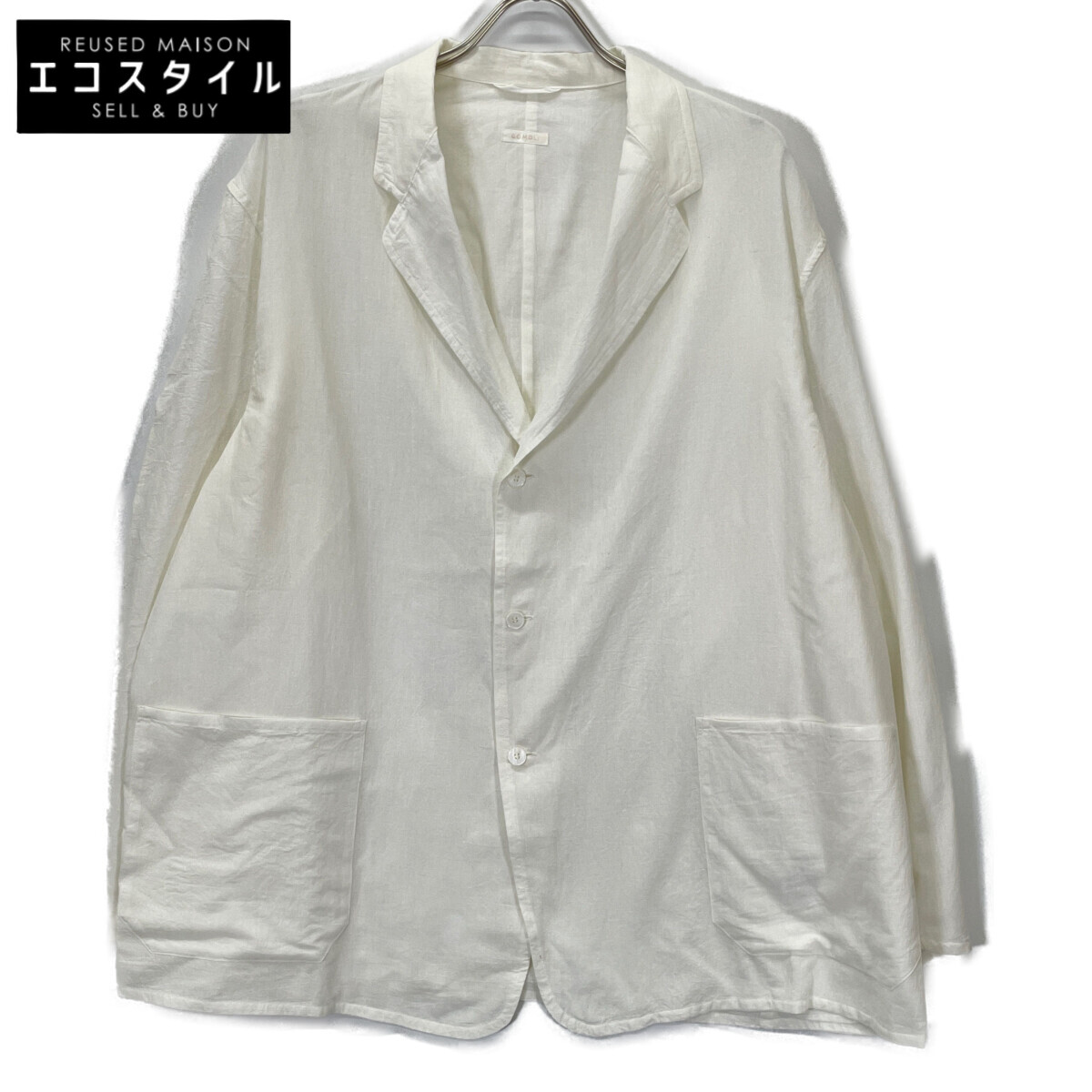 COMOLI piccolo イタリア製 リネン C.P.Oシャツ　size46 COMOLI piccolo イタリア製 リネン C.P.Oシャツ size46