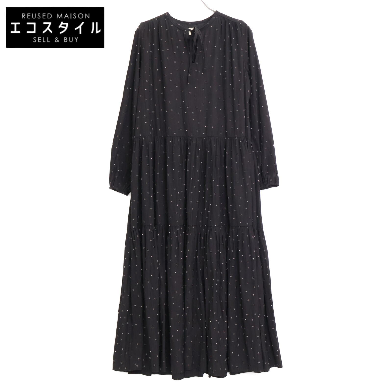 【美品】24SS ローハーマン リネンキャンバスノースリーブワンピース ブラック 美品】24SS ローハーマン リネンキャンバスノースリーブワンピース