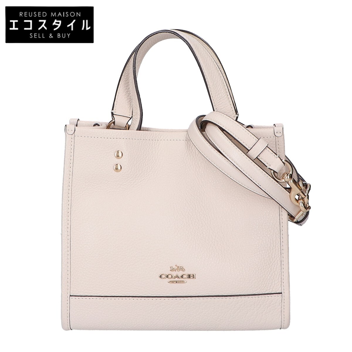 美品　COACH デンプシー　ハンドバッグ ベージュ/オレンジ/ブラック 美品 COACH デンプシー ハンドバッグ ベージュ/オレンジ