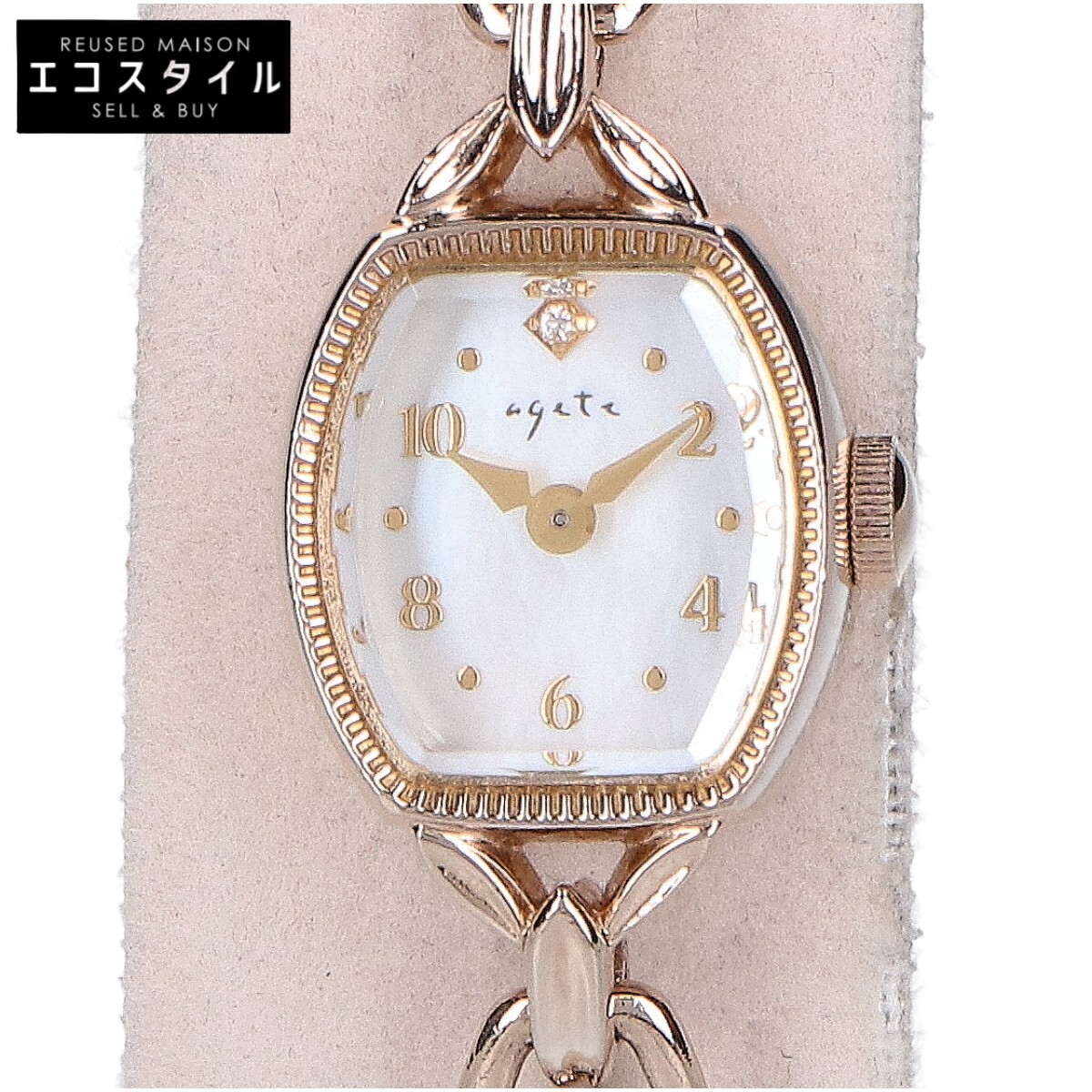 agate アガット 腕時計 稼働品 美品 ゴールド ダイヤ レディース Limited Edition》ゴールドウォッチ | アガット(agete) | マルイ