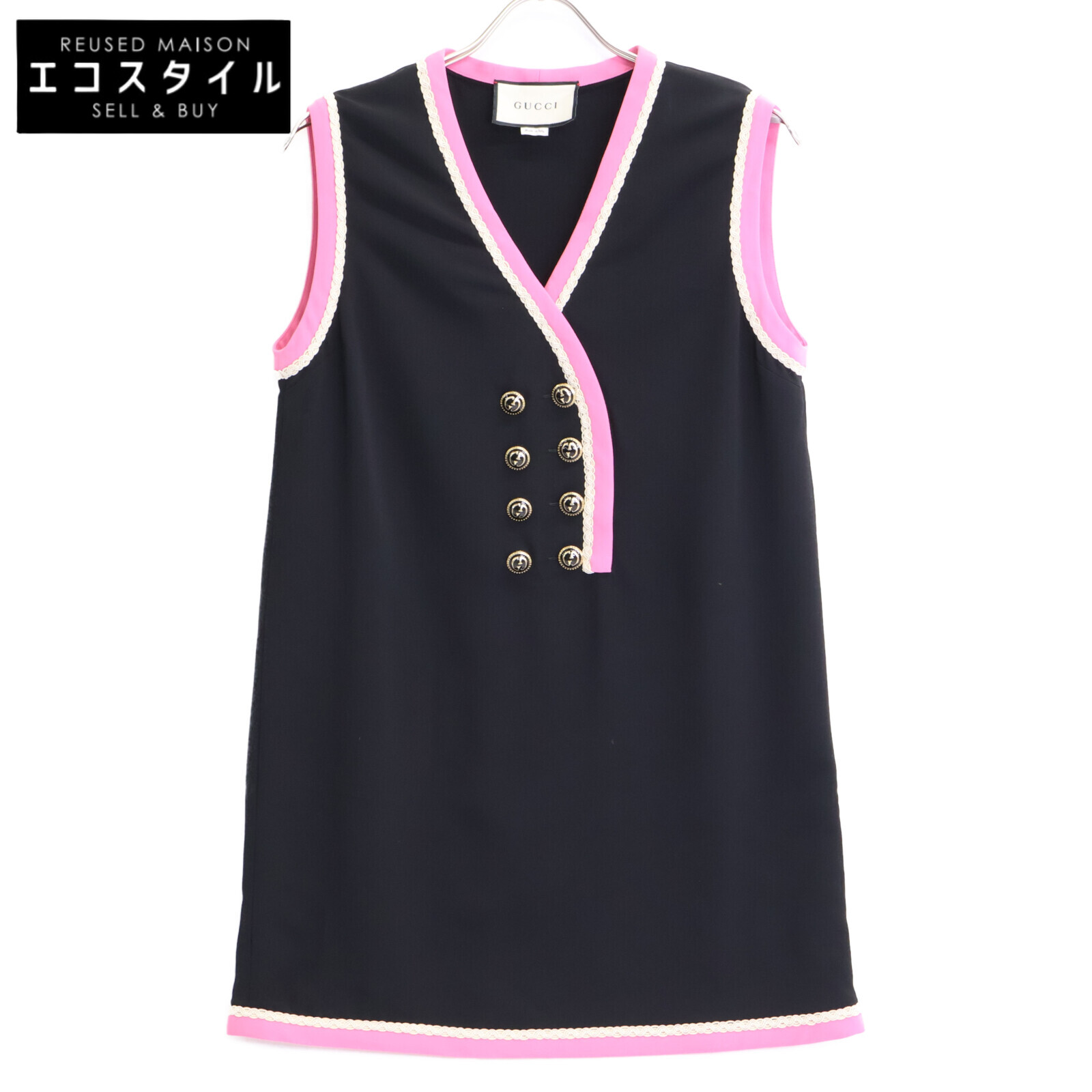 楽天市場】【新品同様】グッチ シェリーライン ポロレース コットン