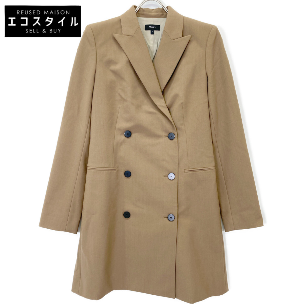 未使用品級 セオリー CLEAN BLAZER ノーカラージャケット 4 近年 未使用品級 セオリー CLEAN BLAZER ノーカラージャケット 4 近年