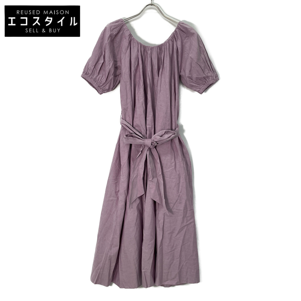 MERLETTE マーレット ﾊﾟｰﾌﾟﾙ BASTION CHAMBRAY ﾊﾟﾌｽﾘｰﾌﾞﾍﾞﾙﾃｯﾄﾞ2WAYﾄﾞﾚｽ ワンピース XS パープル レディース 【中古】
