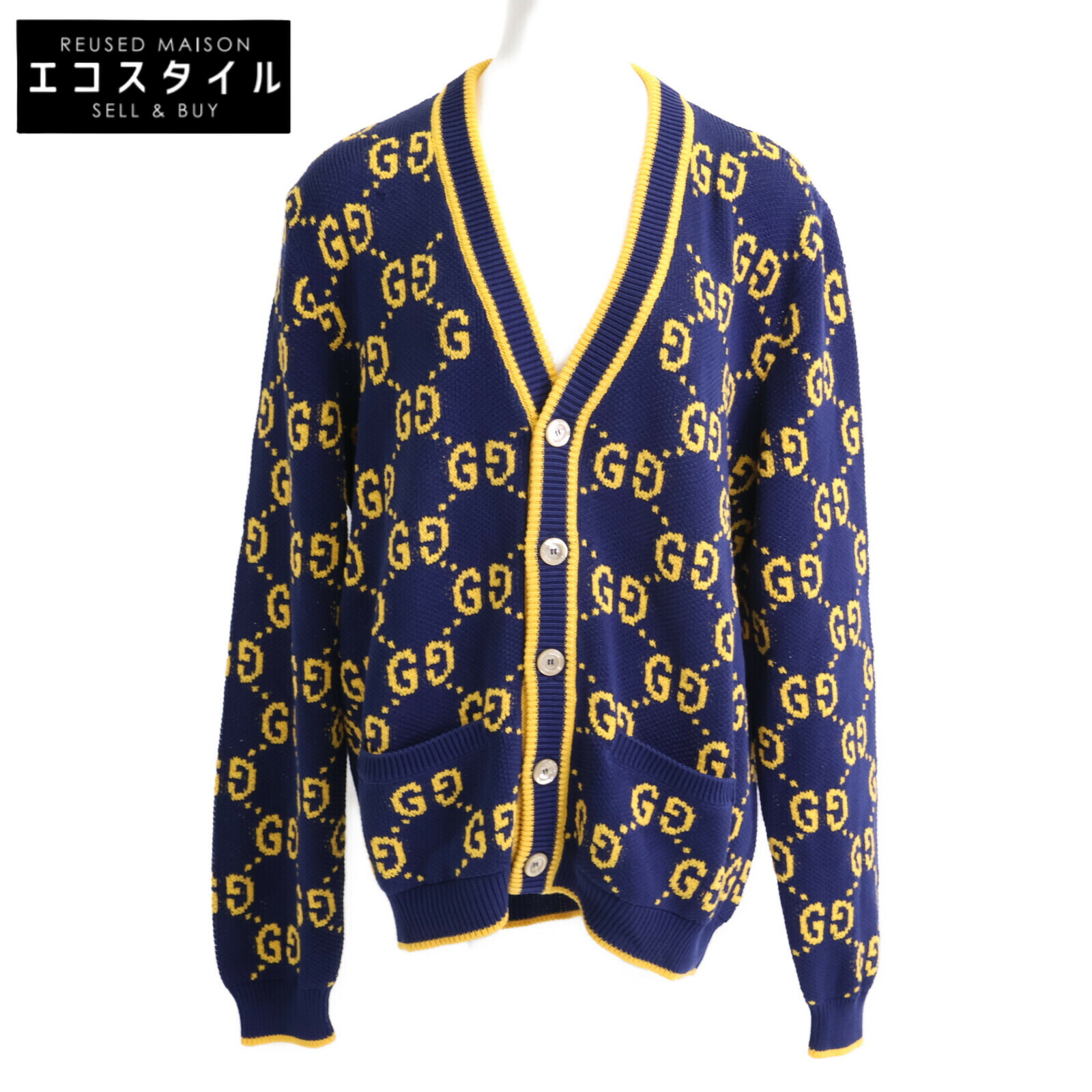 専用　GUCCI グッチ　ケーブルカーディガン　コットン gu-4259_1.jpg