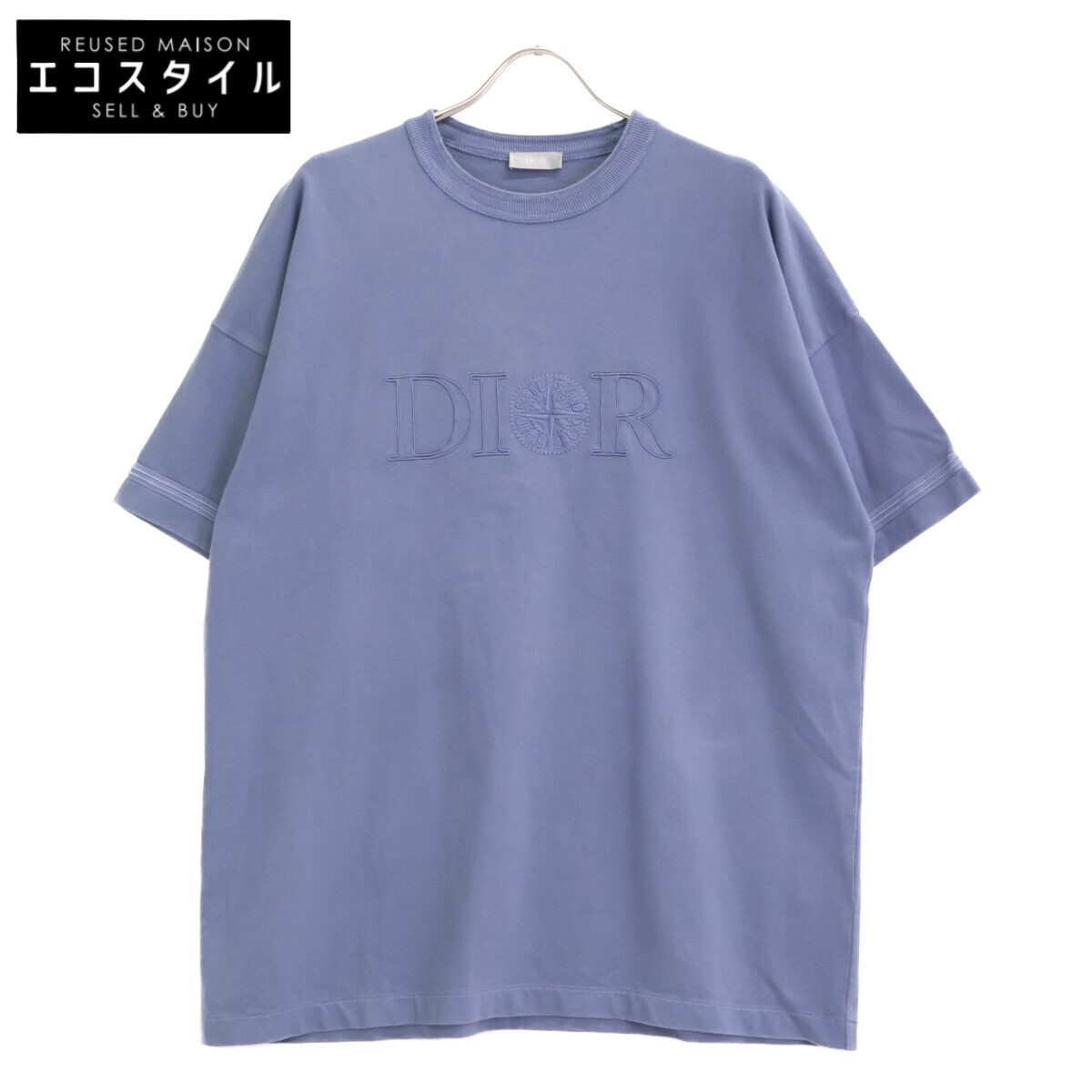 DIOR クリスチャンディオール 【×STONE ISLAND】 青碧 ロゴタイプ 半袖ティーシャツ トップス   M 青碧 メンズ 【中古】