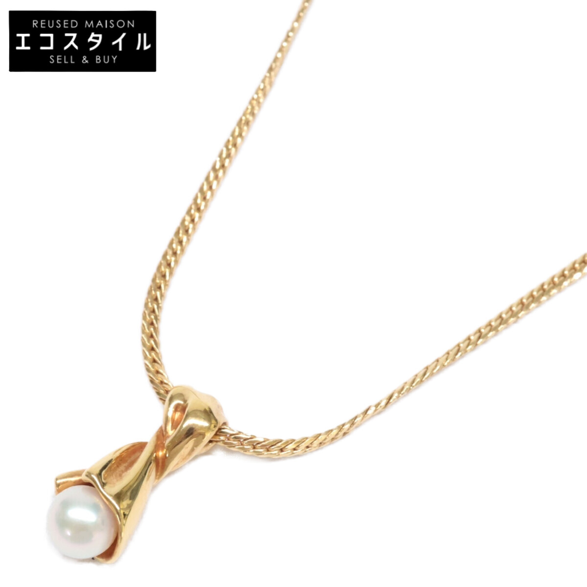 B5215 Mikimoto アコヤパール 6.2mmゴールド ネックレスK18 MIKIMOTO ミキモト ネックレス 18金 K18イエローゴールド アコヤ