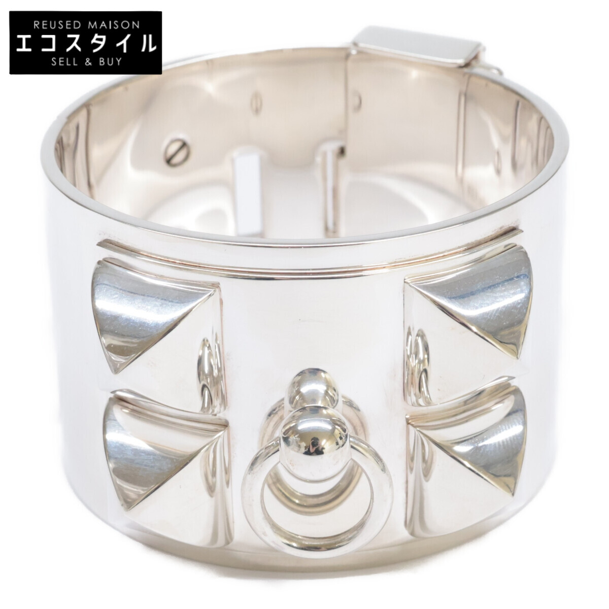 エルメス HERMES Ag925 カルトゥーシュ バングル ブレスレット HERMES エルメス カルトゥーシュ 15cm バングル ブレスレット