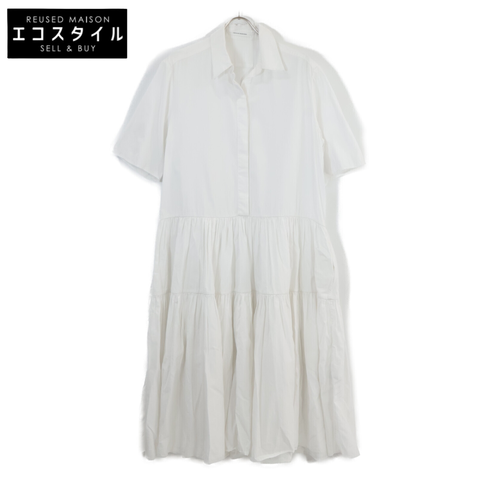 Cecilie Bahnsen セシリー バンセン 24年製 EDI-0002 PRIMROSE DRESS プリムローズドレスワンピ 衣装   UK8 白いこと レディース 【中古】
