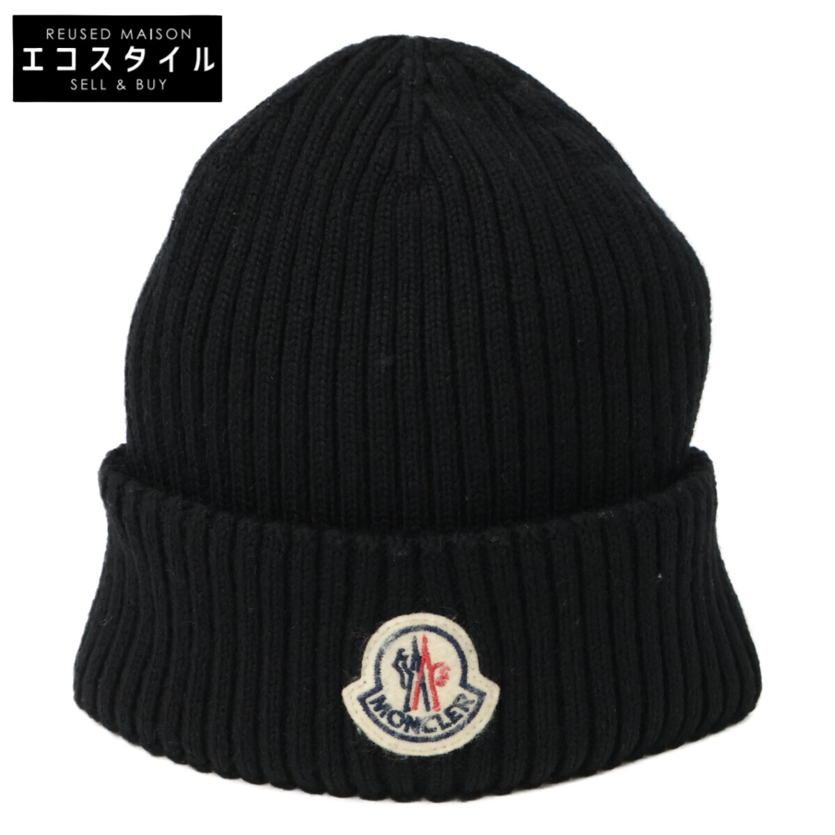 モンクレール BERRTTO HAT ロゴワッペンニットキャップ メンズ MONCLER