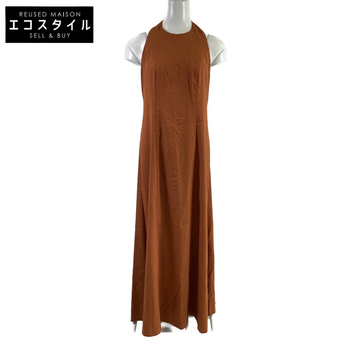 CLANE クラネ 25AW ｵﾚﾝｼﾞ 19112-5002 HALTER LONG ONEPIECE ワンピース 1 オレンジ レディース 【中古】