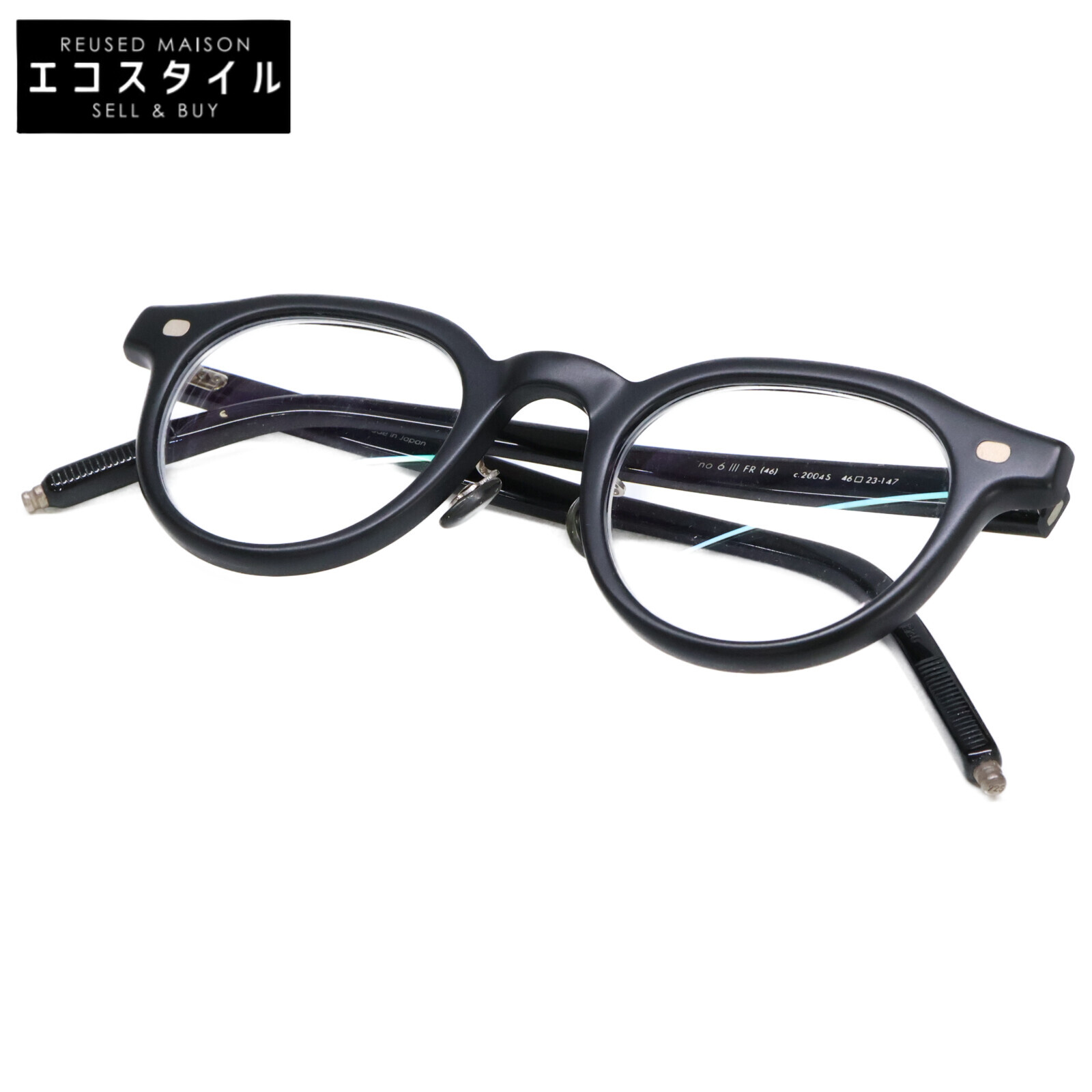 10 eyevan No.5メガネ yelowGold メガネチェーン付き 10eyevan メガネ NO.5 46 4S-CL ポンメガネ