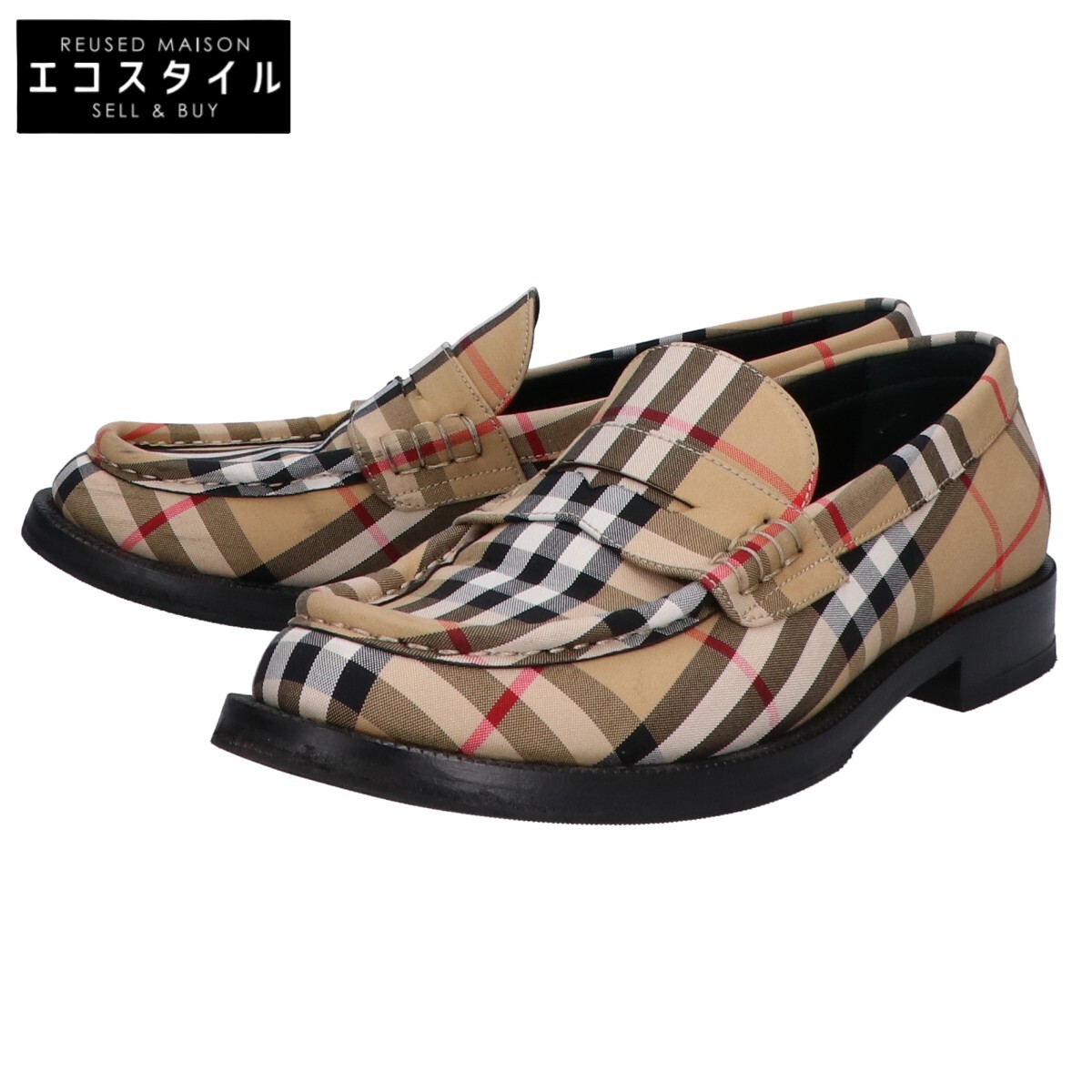 BURBERRY ノバチェック ローファー キャンバスvibramソール22.5