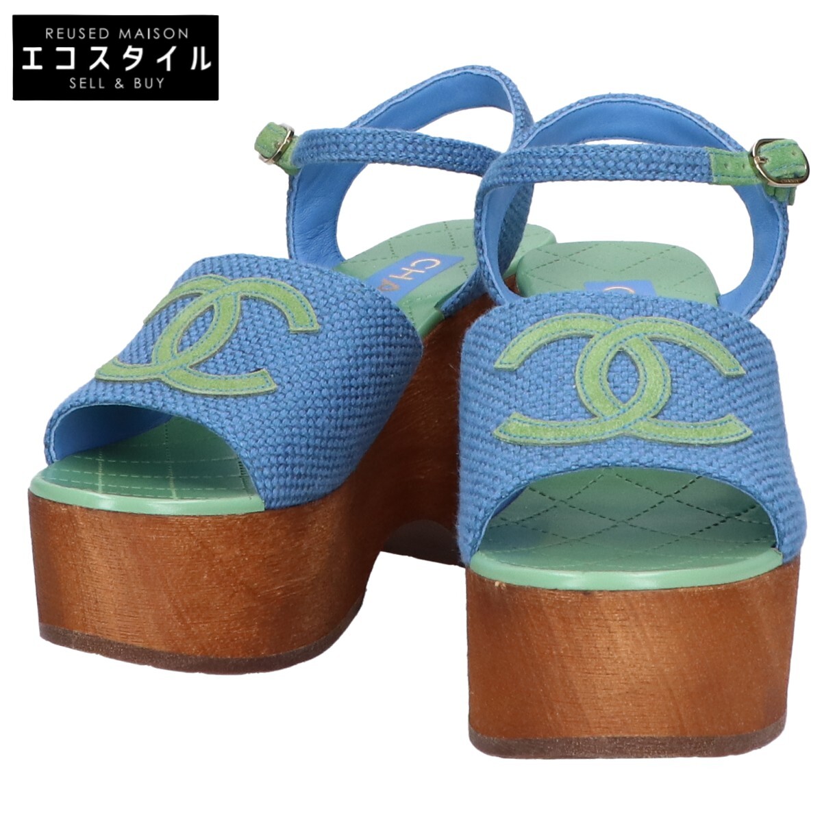 CHANEL ブラック キルティング サンダル　38 POLAR EXPRESS (ポーラエクスプレス)CHANEL 38 ブラック