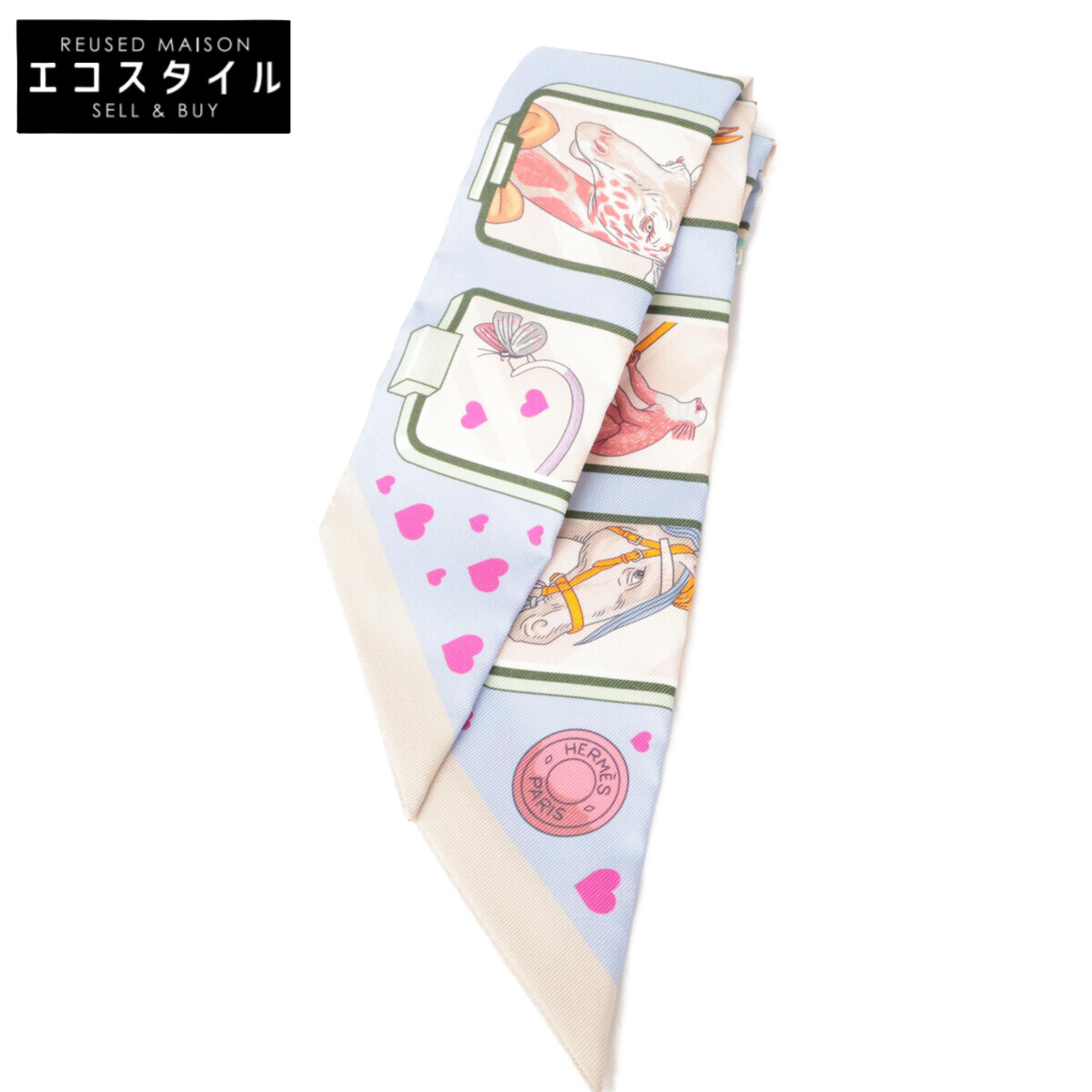 ツイロン　リボンスカーフ　HERMES エルメス 楽天市場】HERMES エルメス ツイロン ツイリー ロングスカーフ リボン