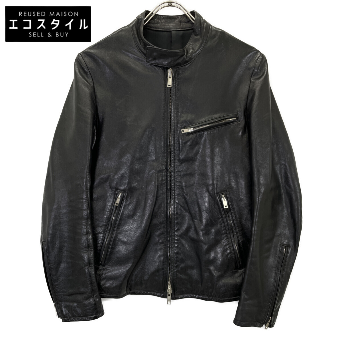 良品　Lithium homme　カウレザーシングル ライダースジャケット　46 楽天市場】LITHIUM HOMME リチウムオム LH22-0194 カウレザー