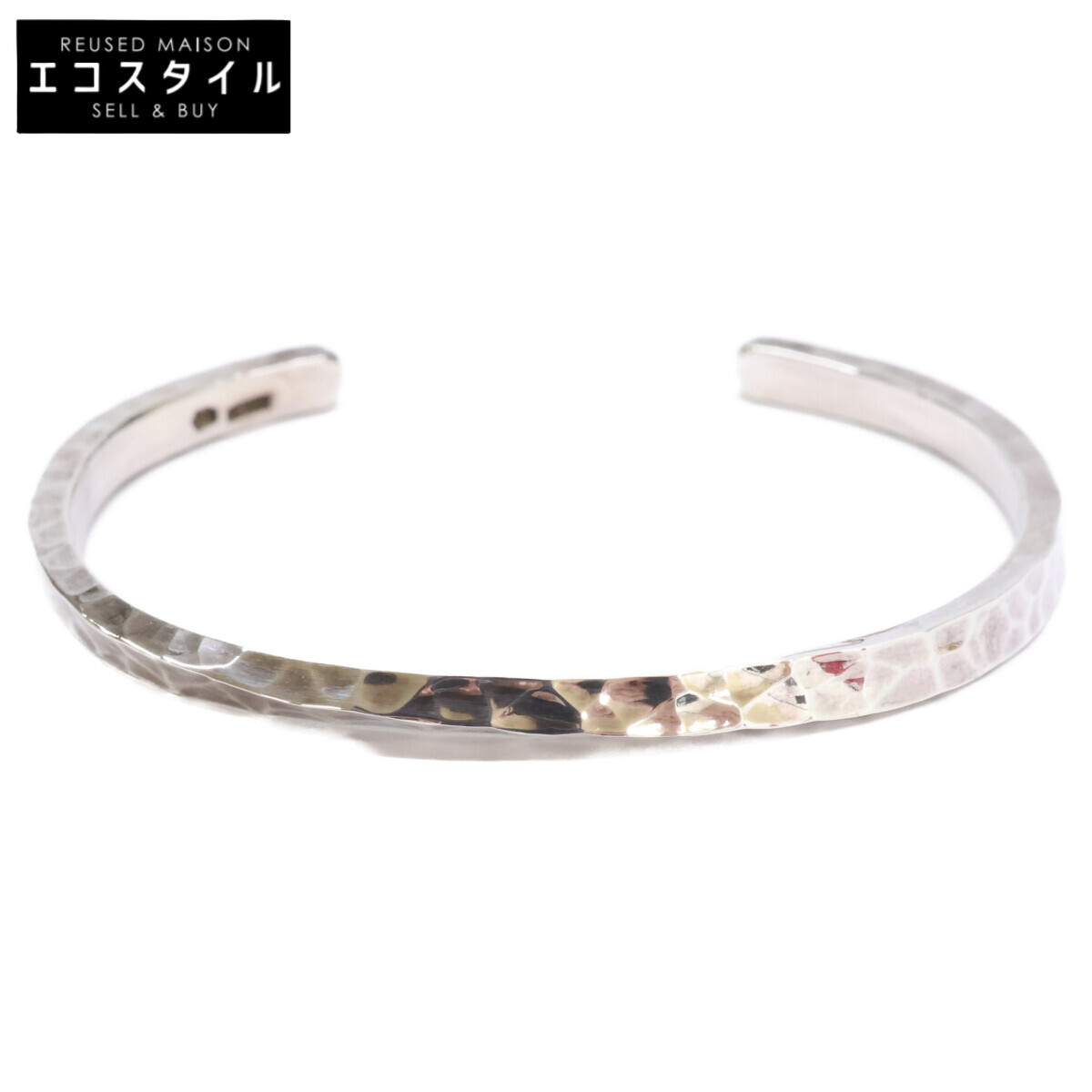 楽天市場】市松 SV925 ゴールドワンポイント スパイラル バングル