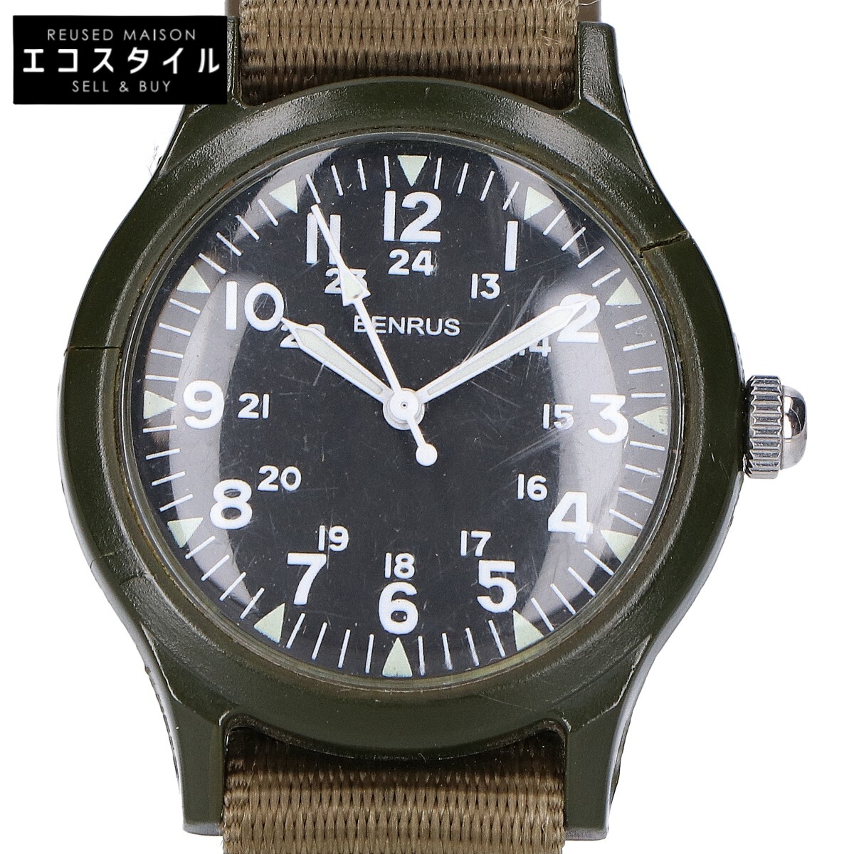 楽天市場】【本物保証】 ベンラス BENRUS アンティーク調 メンズ 手