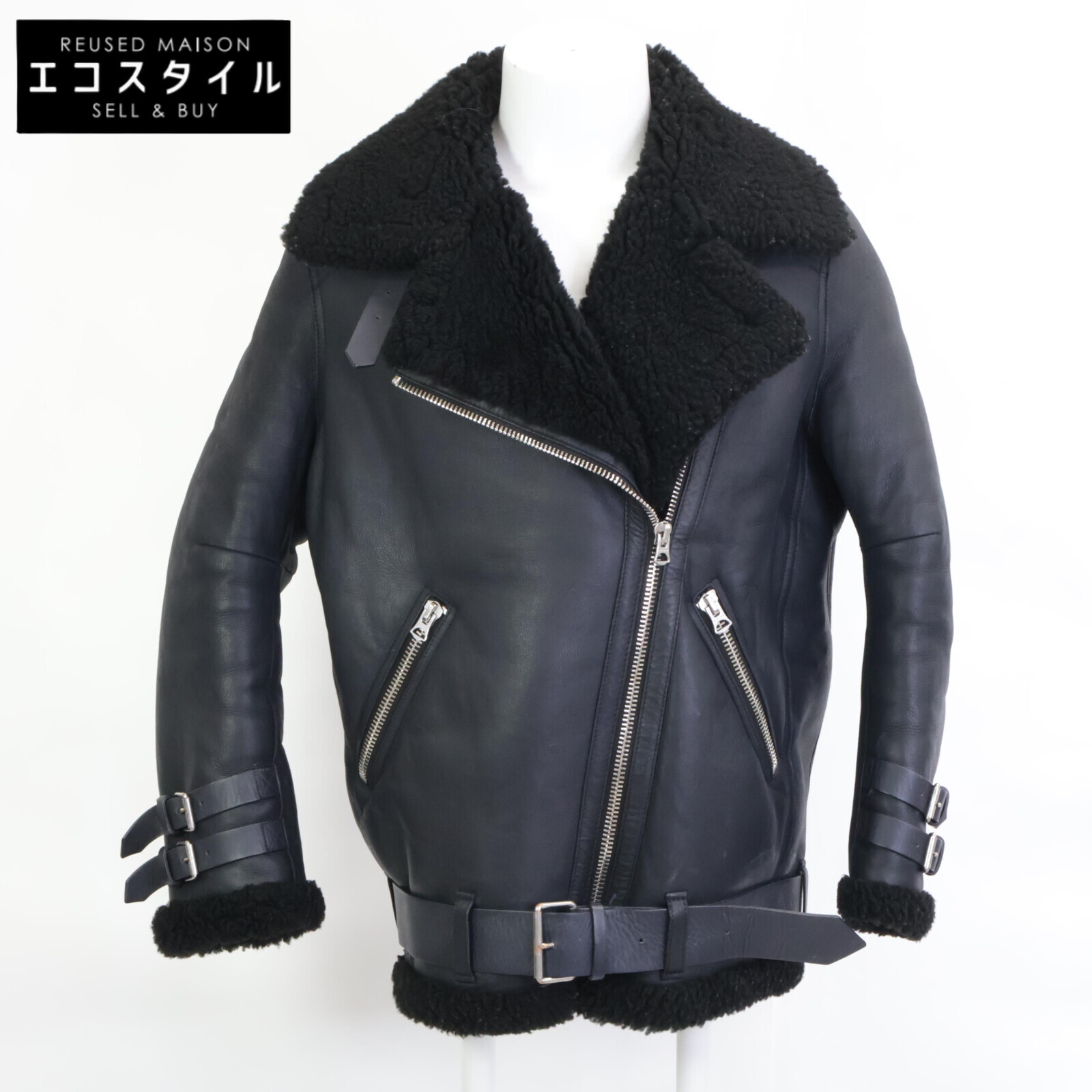 美品✨アクネストゥディオズ MOCK ダブルライダース ジャケット ブラック 革 楽天市場】ACNE STUDIOS アクネストゥディオズ MOCK レザー ダブル