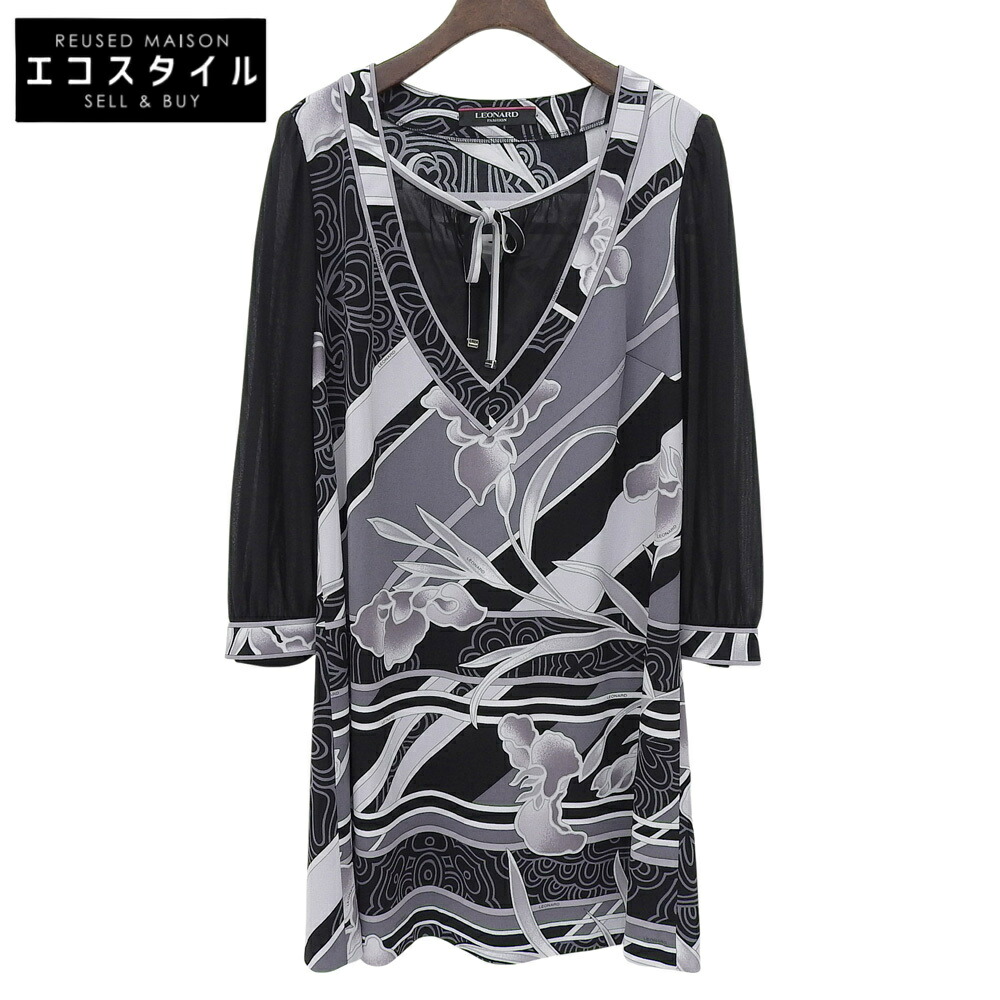 楽天市場】LEONARD レオナール 【美品】0430150 フラワーシルク切替