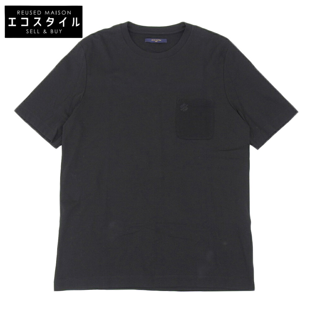 LOUIS VUITTON ルイヴィトン 美品 ダミエ 隠しティーシャツ トップス メンズ 黒いこと 黒 XXL H6Y45W 20年製 トップス   XXL 黒いこと メンズ 【中古】